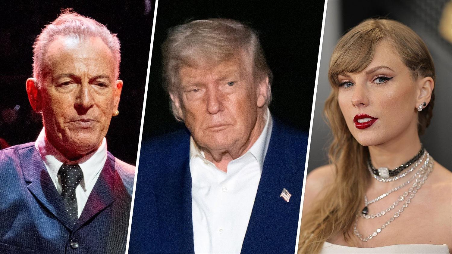Trump takes aim at Bruce Springsteen, Taylor Swift on social media