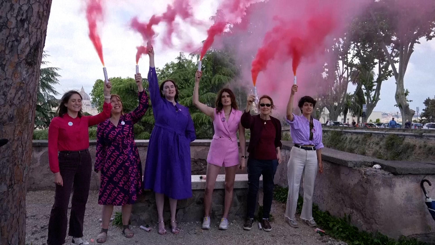 ‘Exclusion of women is a sin’: Pink smoke protest calls for more equality in church