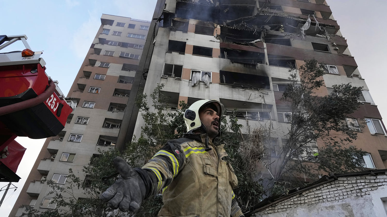 Residential building damaged in Israeli attack on Tehran