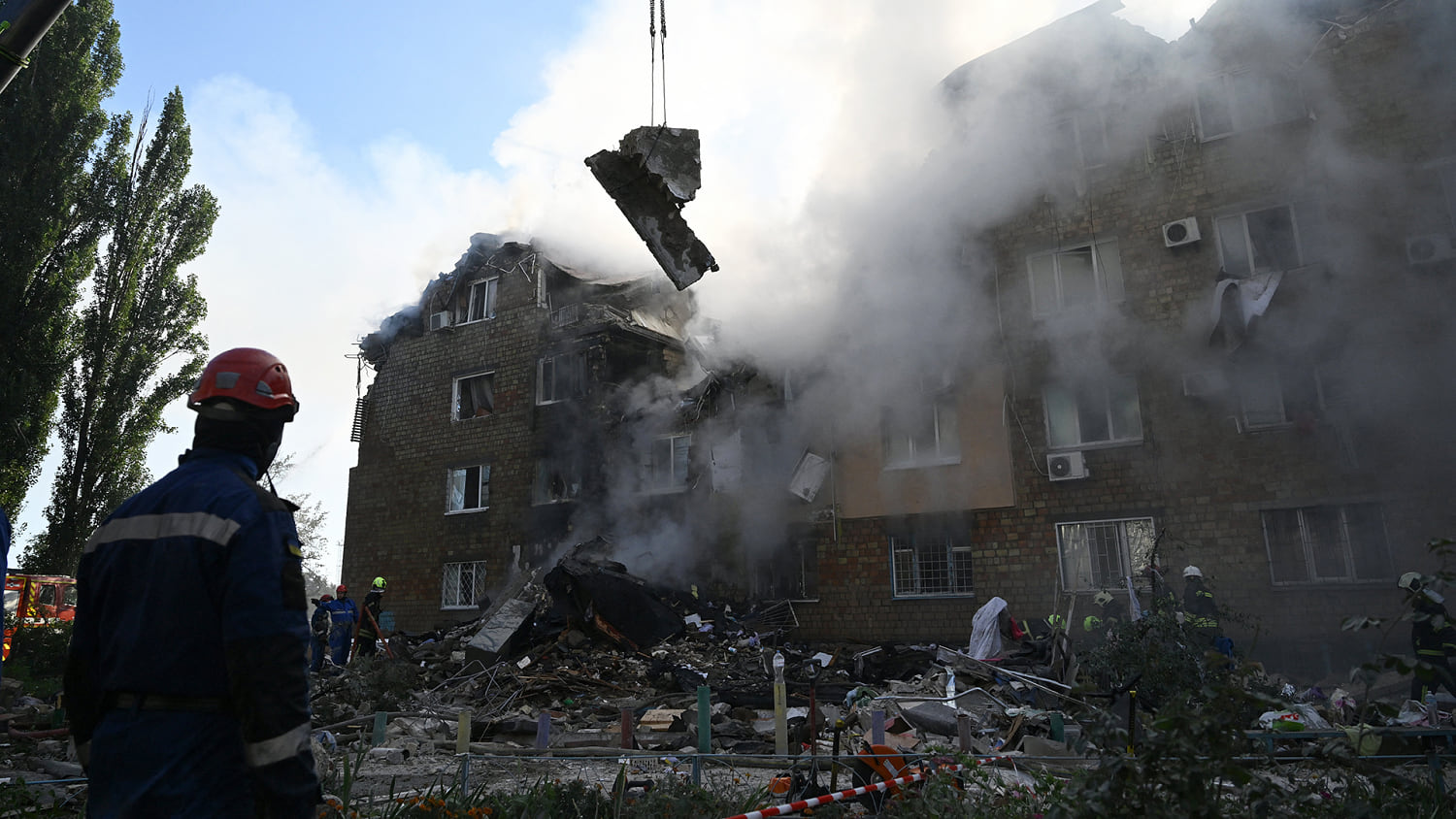 At least 12 killed in Russian drone strike on Kyiv