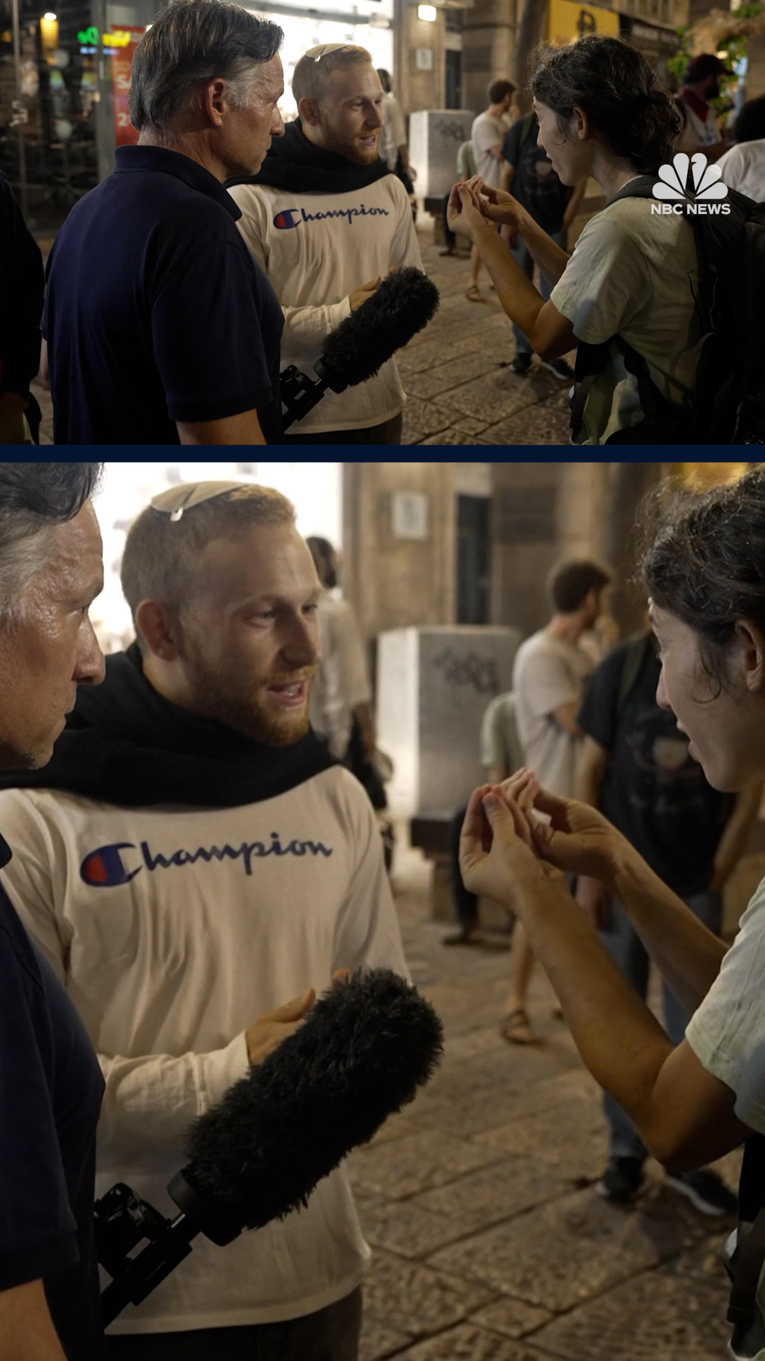 Israelis argue about the war in Gaza in Jerusalem