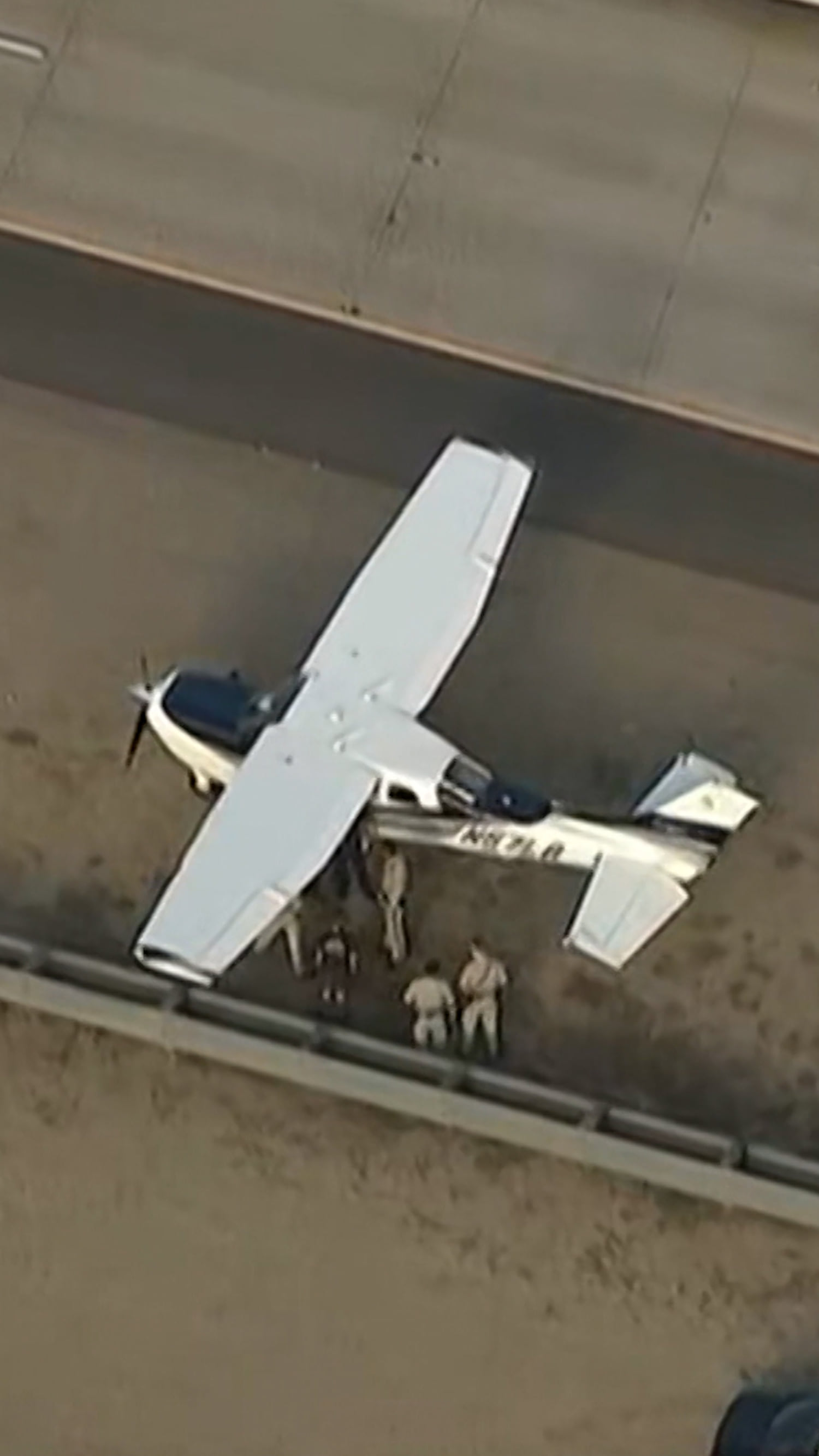 Plane makes emergency landing on California freeway