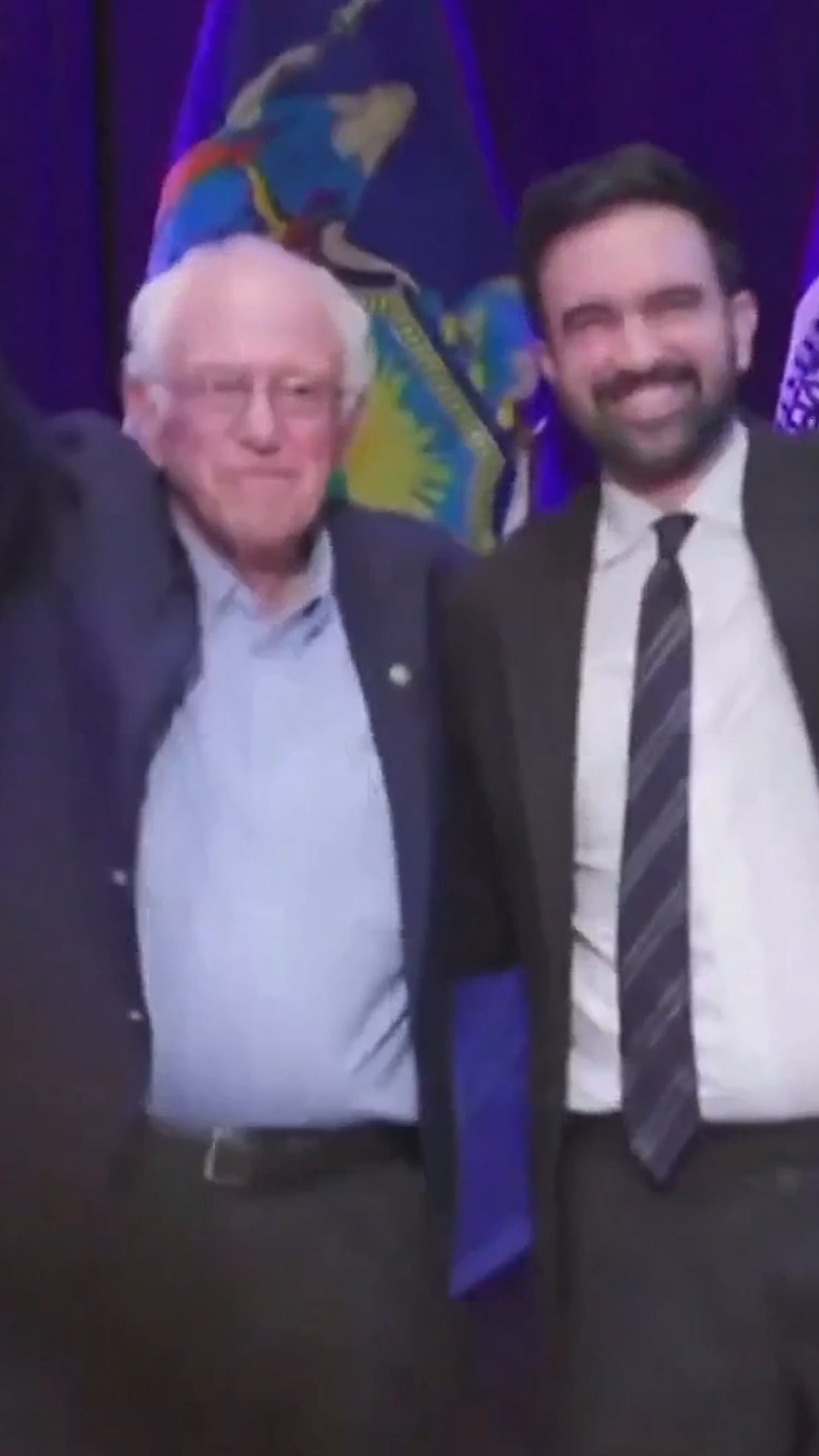 Zohran Mamdani campaigns with Bernie Sanders