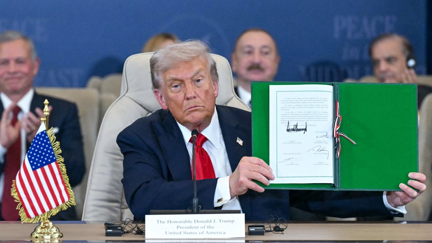Trump signs peace deal between Israel and Hamas during summit in Egypt