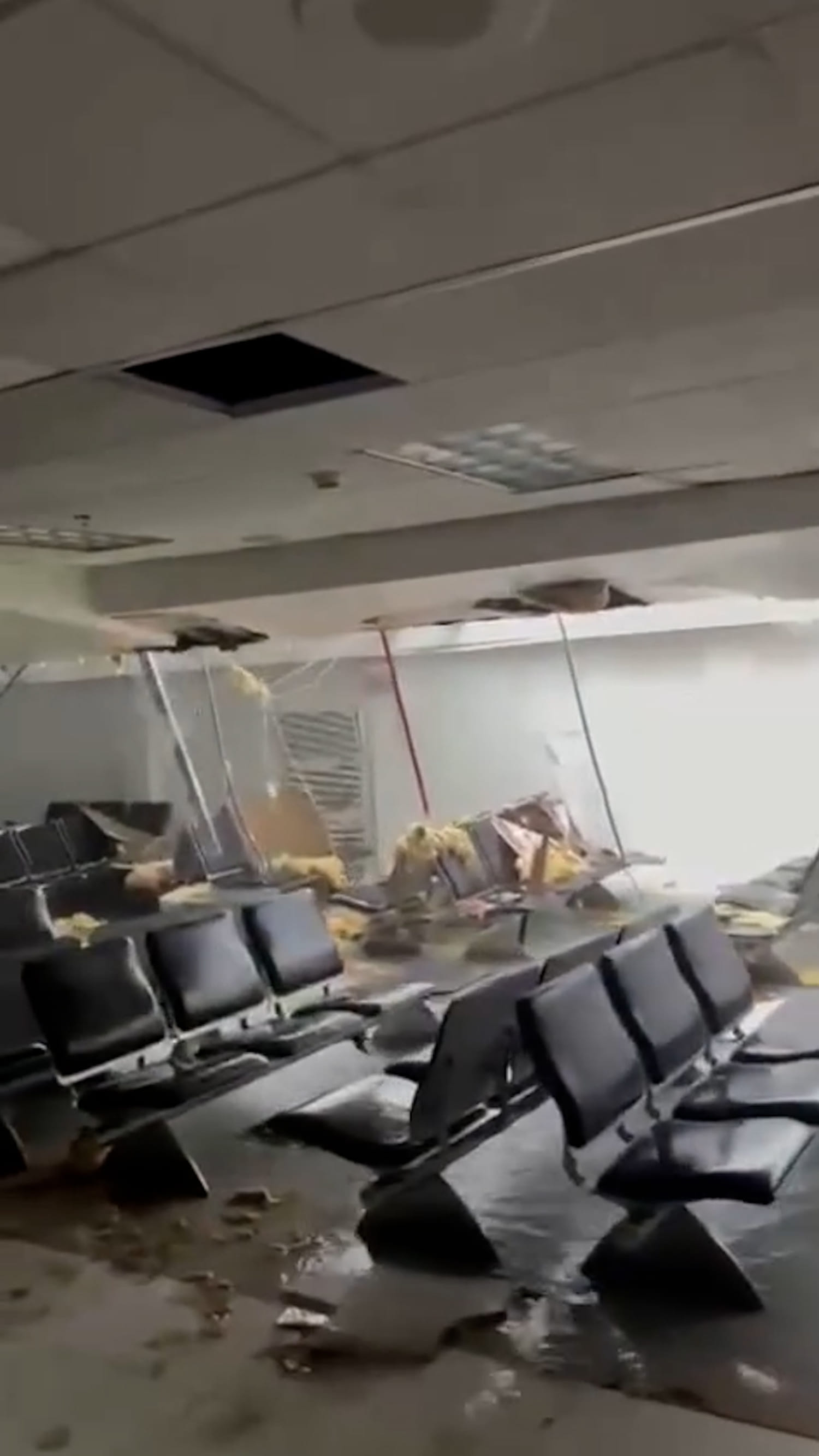 Destruction captured at Jamaica airport after hurricane