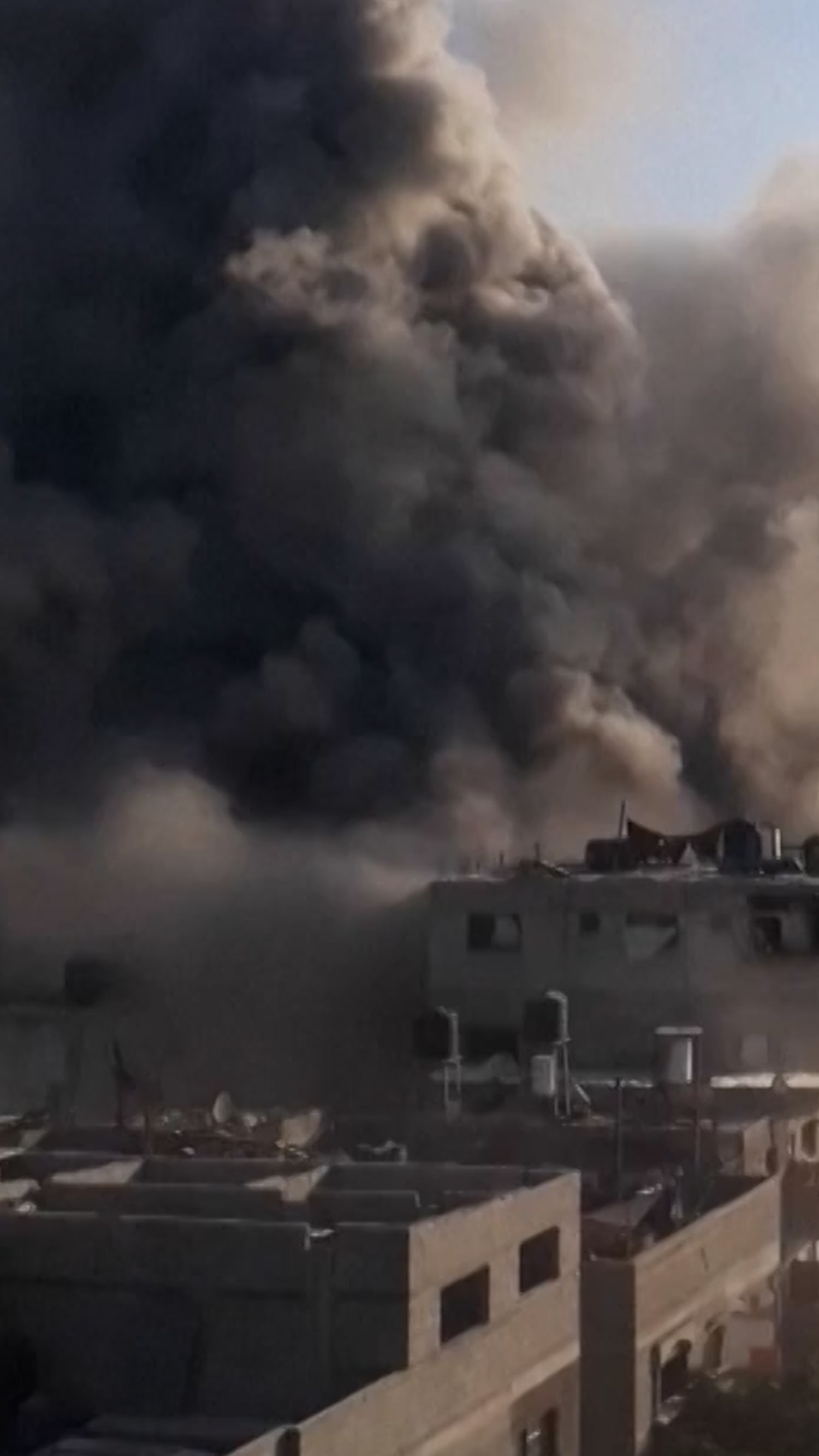 Video shows Israeli airstrikes on Gaza neighborhood