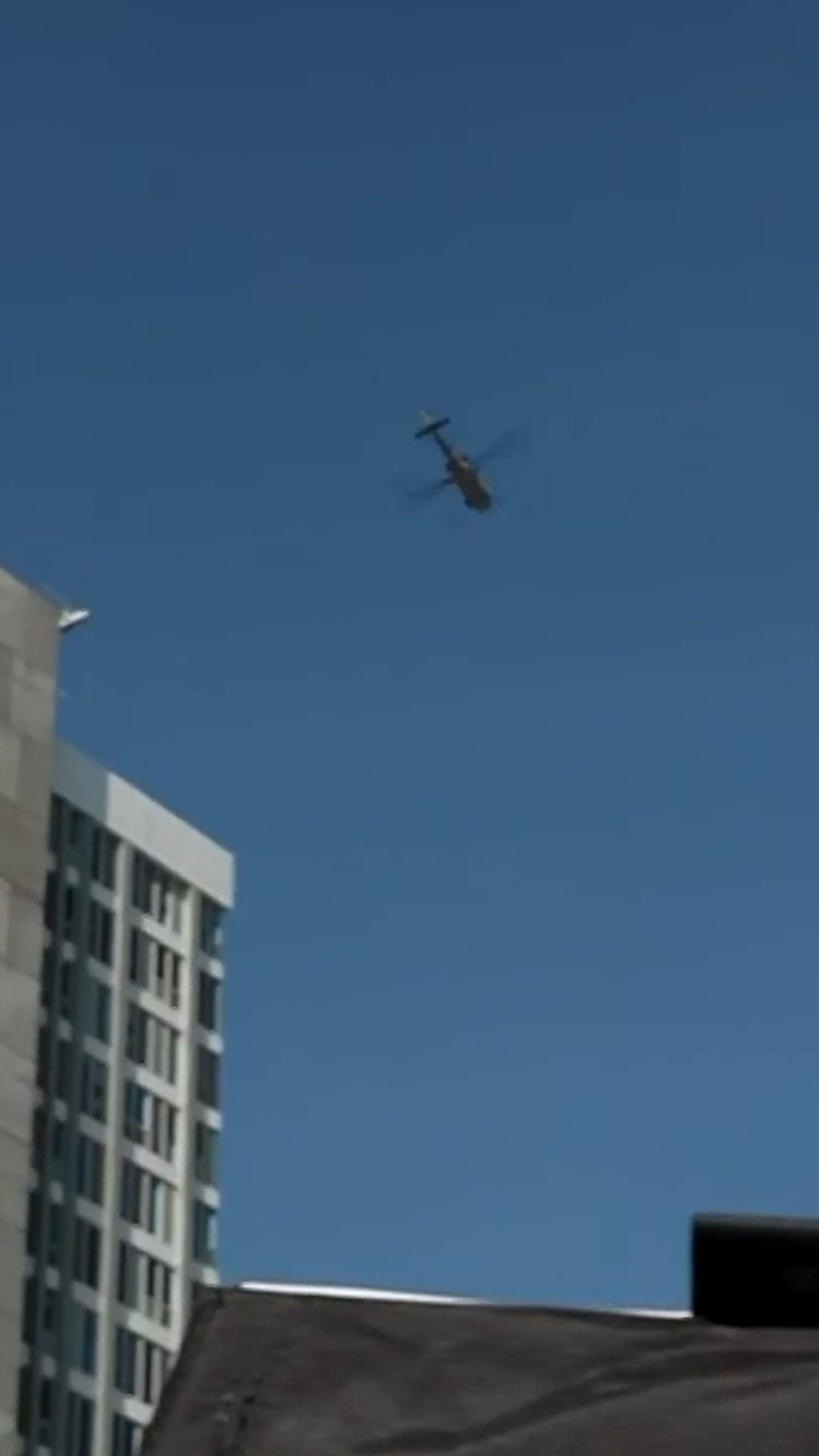 Crowds cheer for helicopters carrying freed hostages