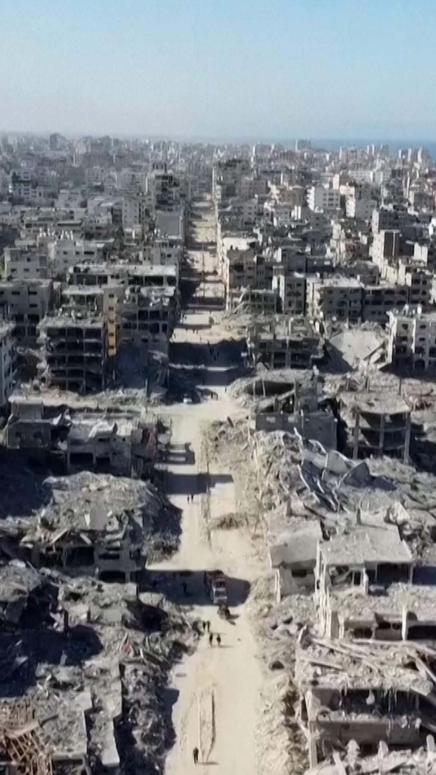 Drone footage shows destruction of Gaza City
