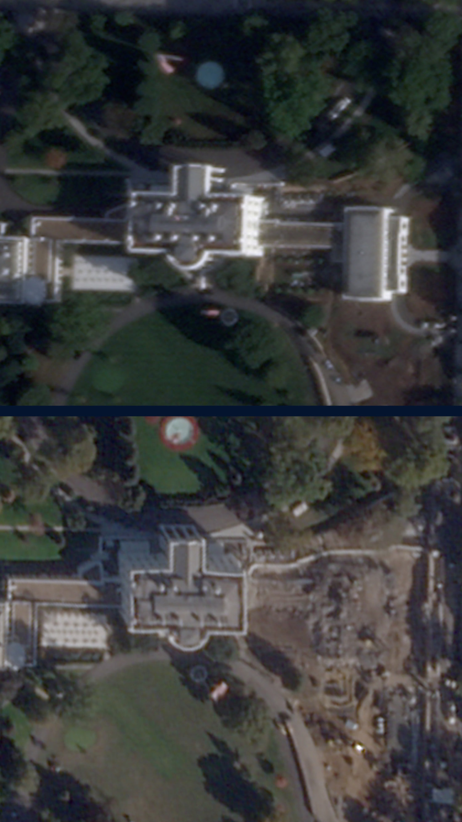 See before-and-after view of East Wing demolition