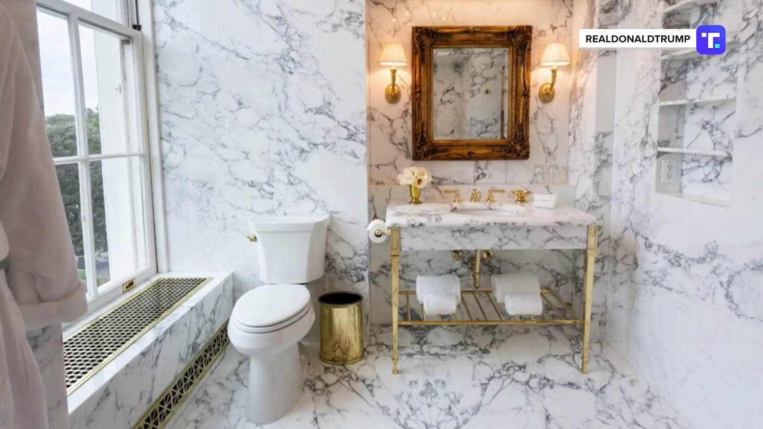 Trump Shows Off Lincoln Bathroom Renovation at White House