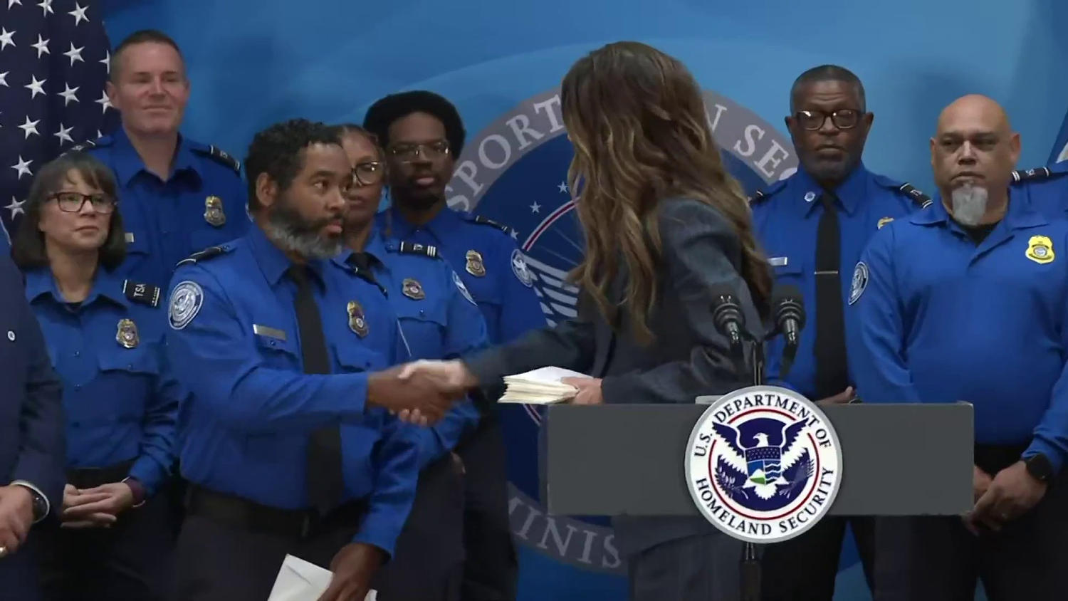 Noem announces bonuses for TSA officers who worked through shutdown without pay