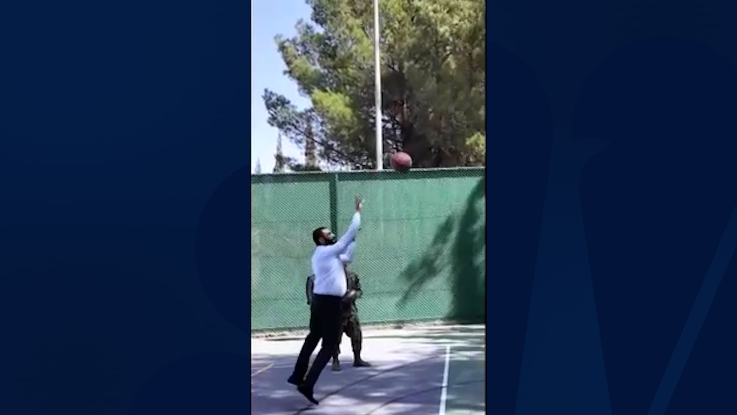 Syrian president plays basketball with military personnel during U.S. trip