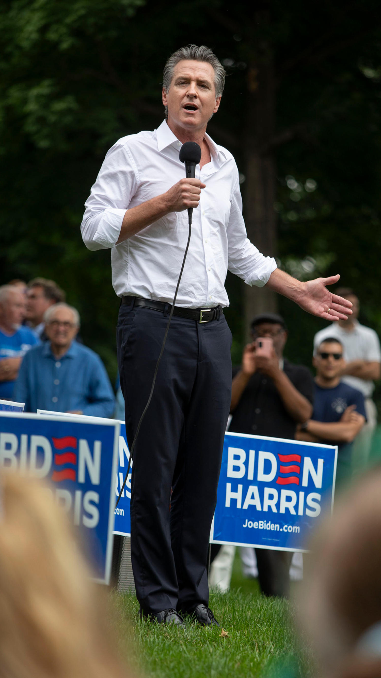 Gov. Gavin Newsom defends sticking with Biden in 2024