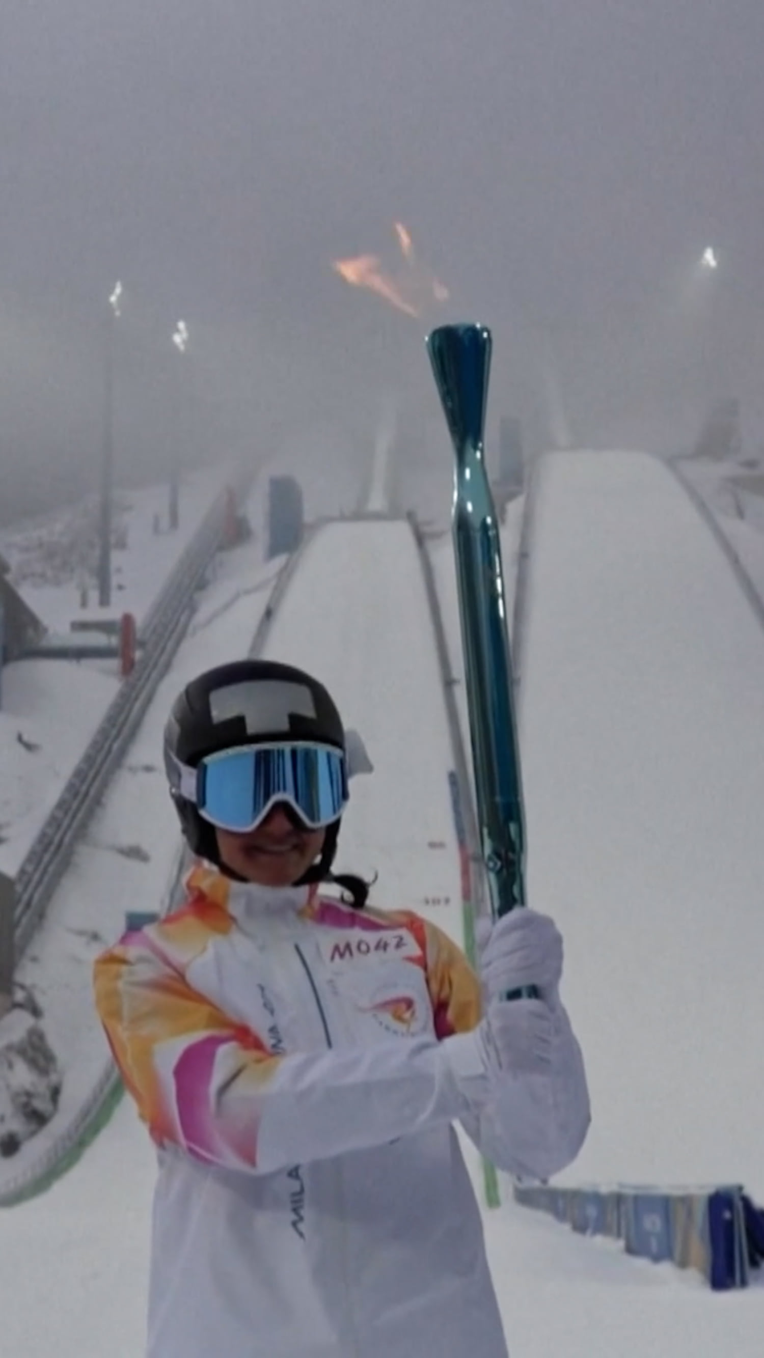 Olympic torch arrives at Italian ski venue