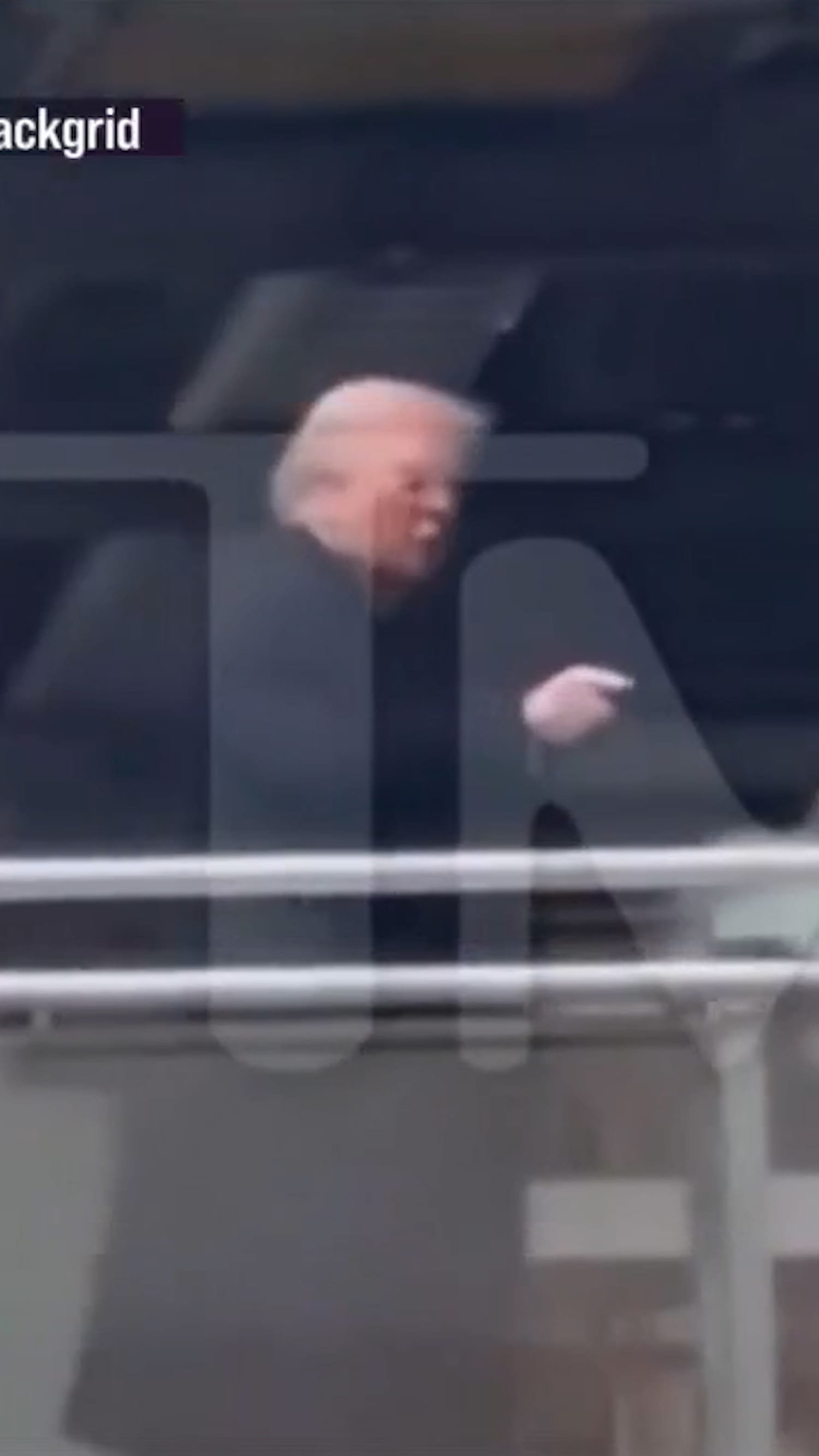 Trump appears to flip off protester in Detroit