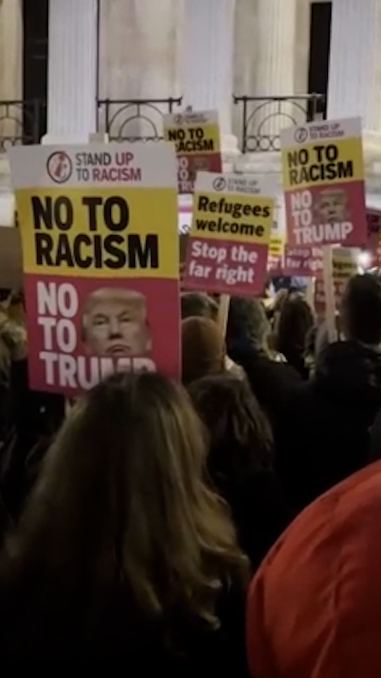 Anti-ICE protesters gather in London