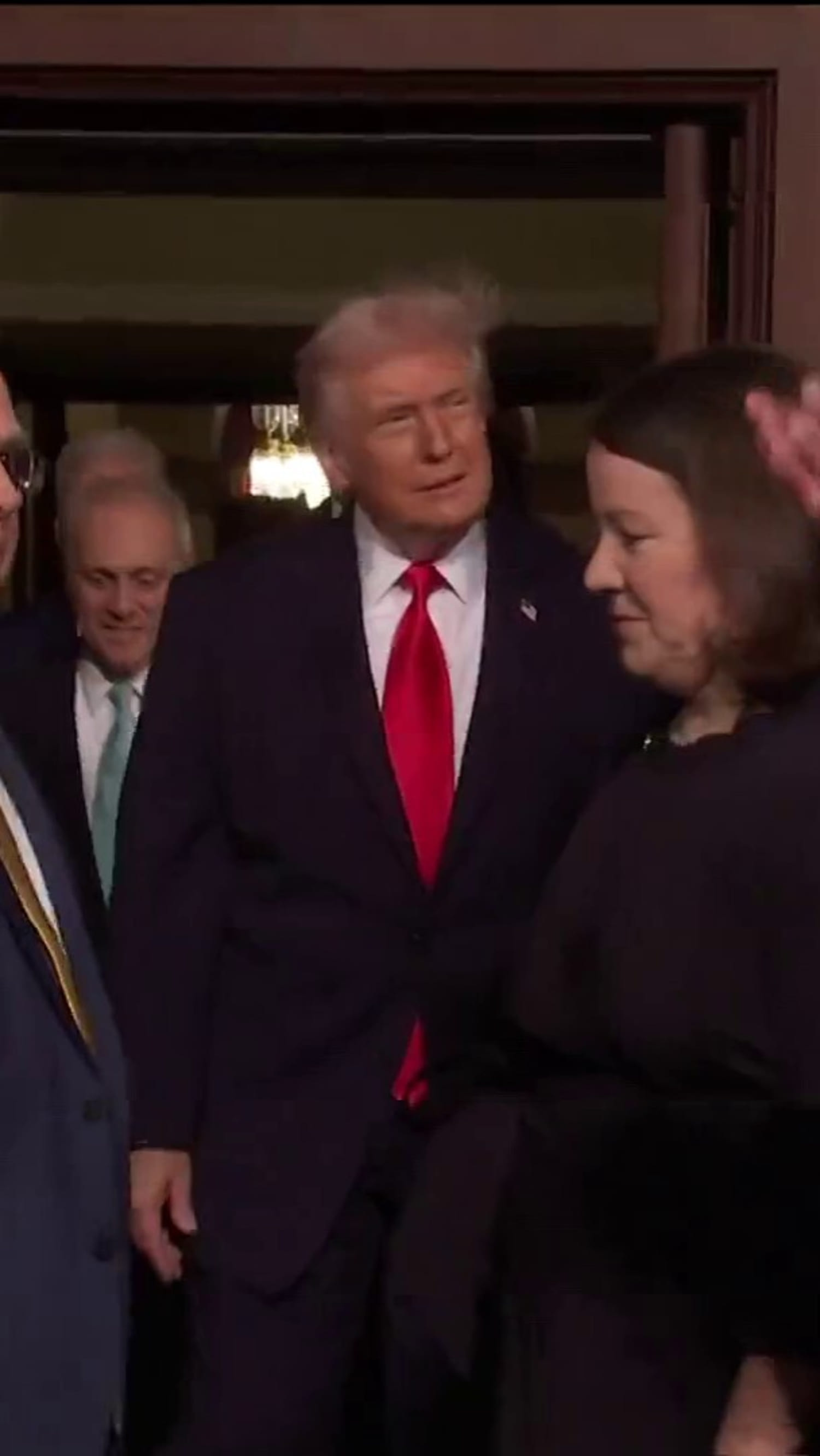 Trump arrives to give his State of the Union speech