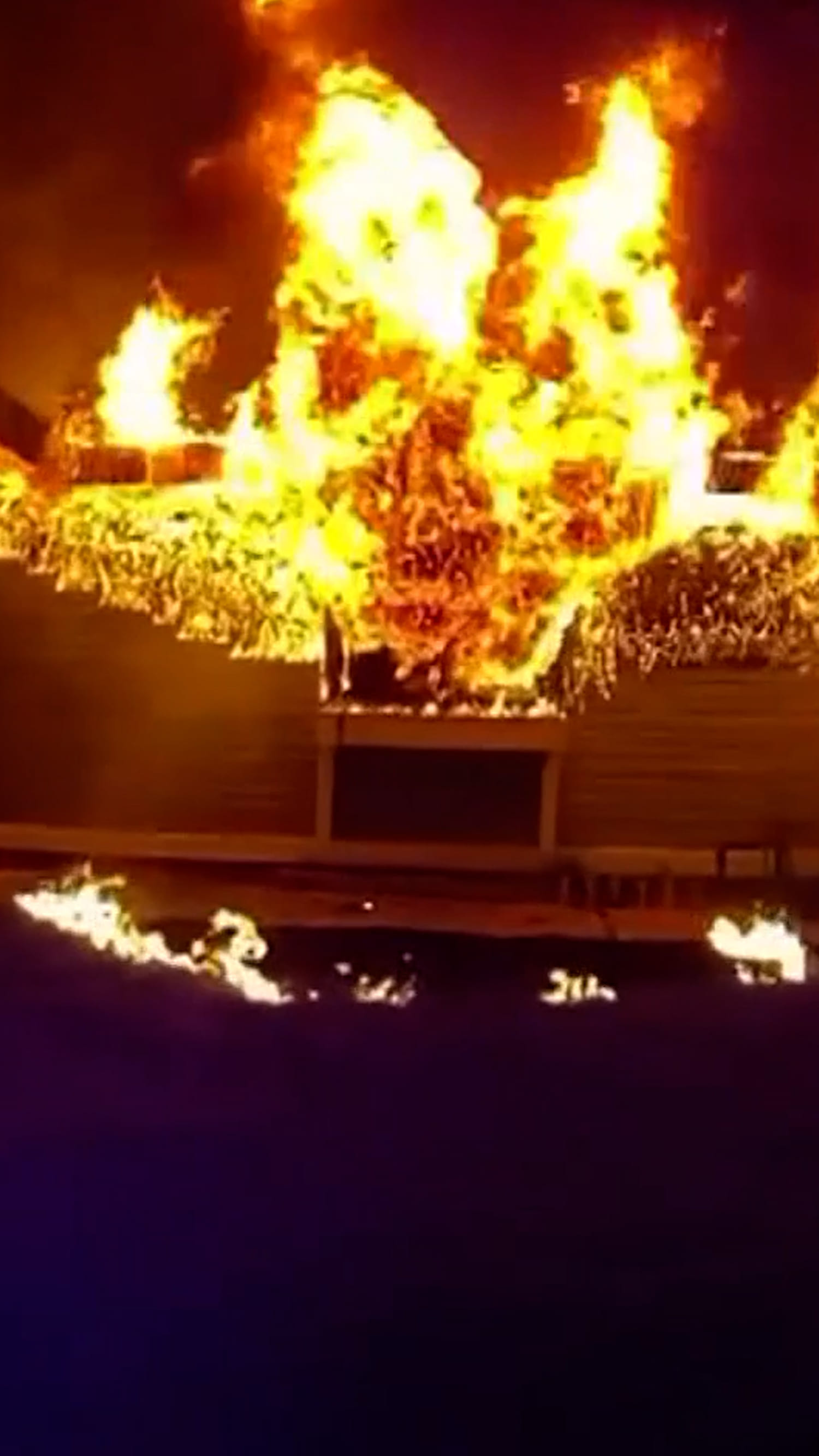 Two people rescued from a burning home in California