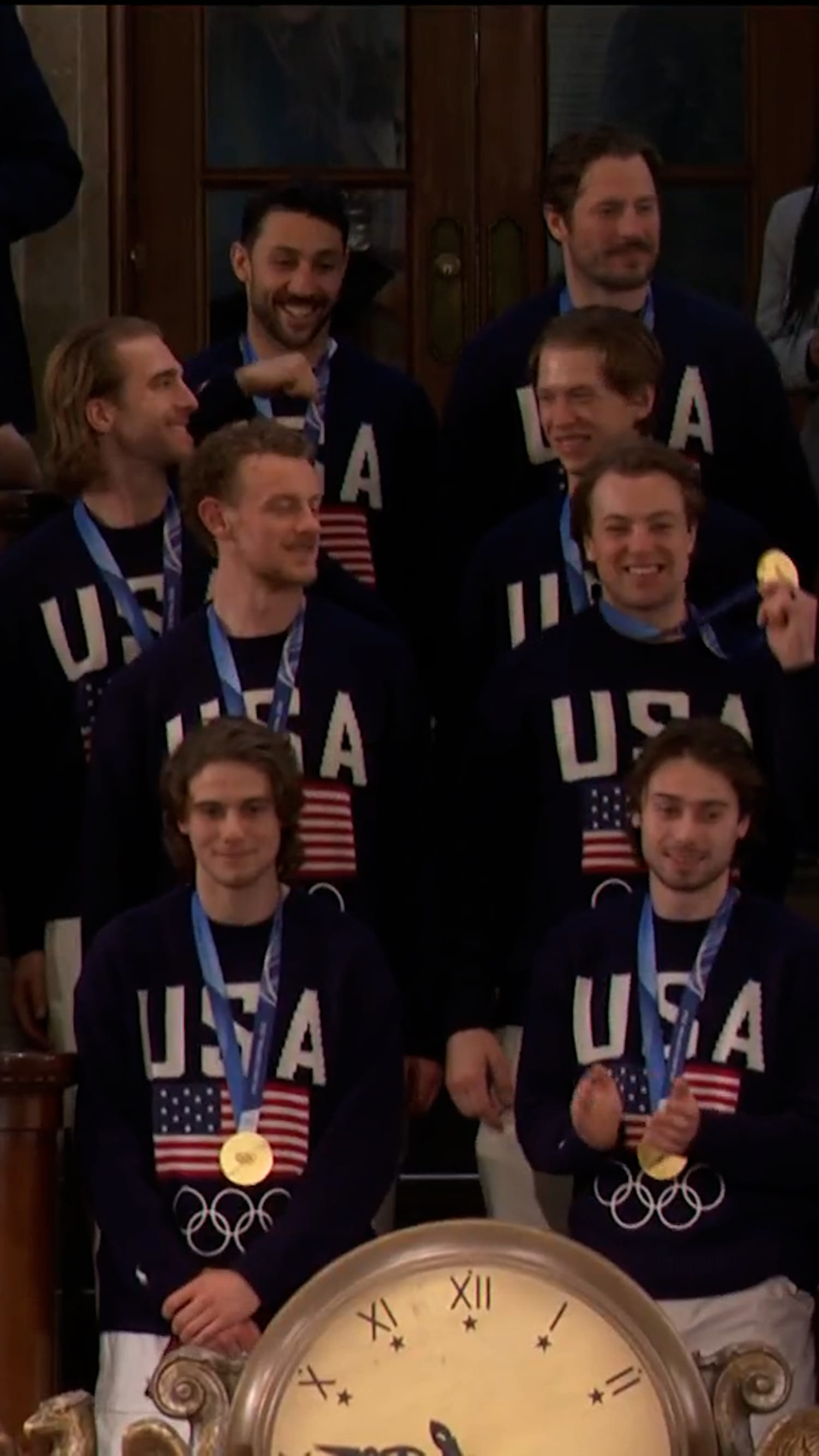 U.S. men’s Olympic hockey team at State of the Union