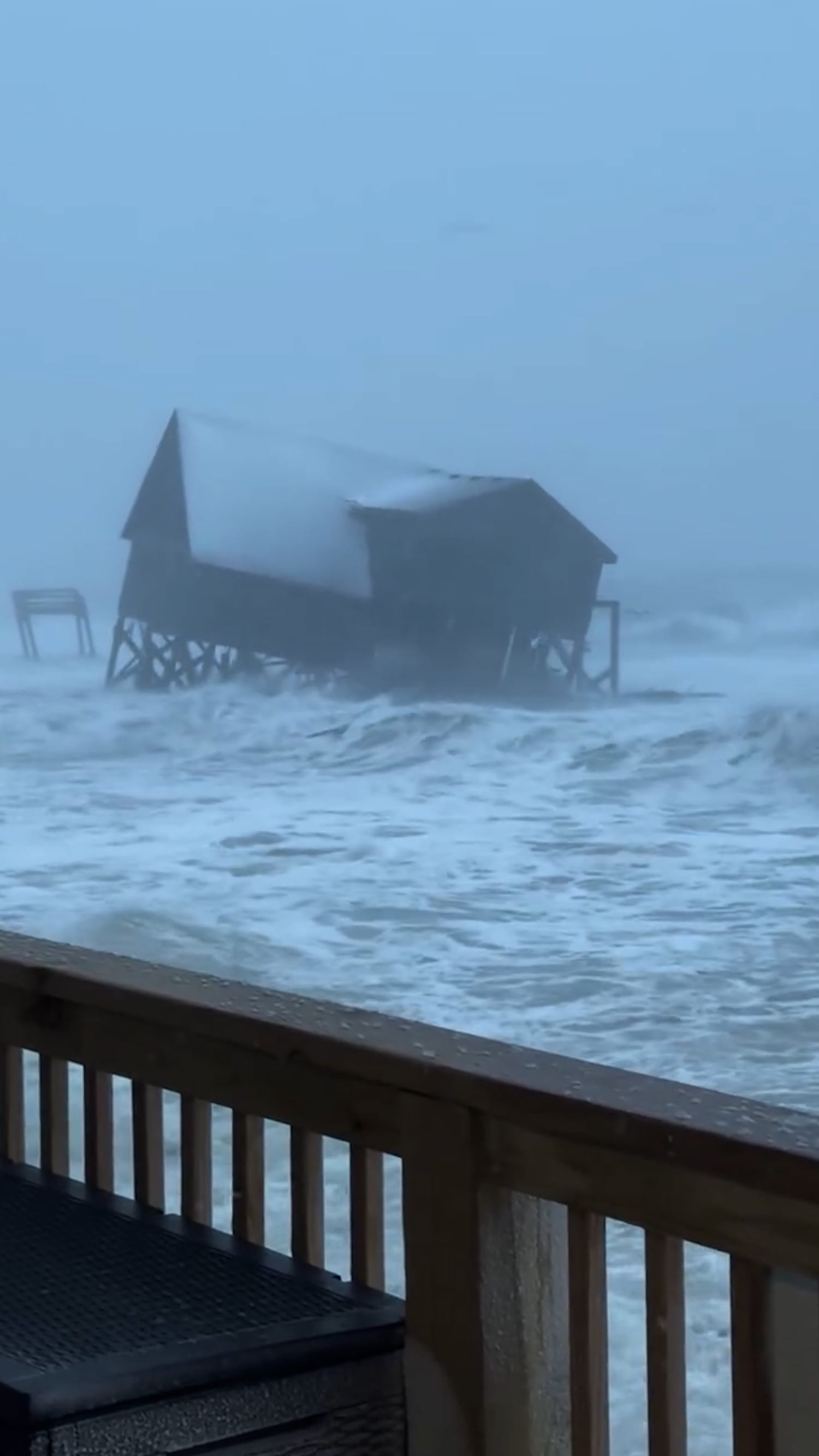 House washed away by North Carolina storm surge