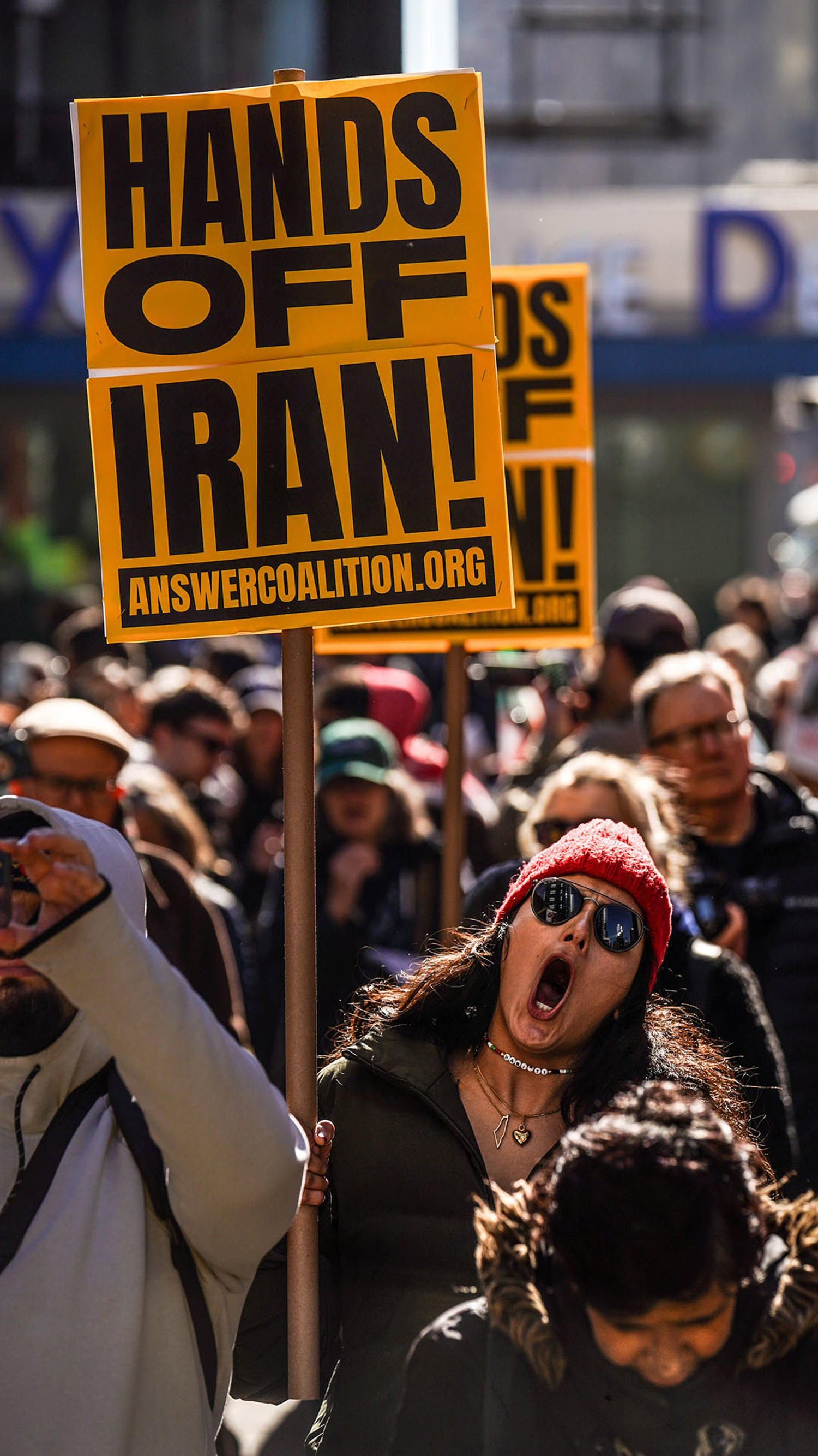 Protesters against attack on Iran march in New York City