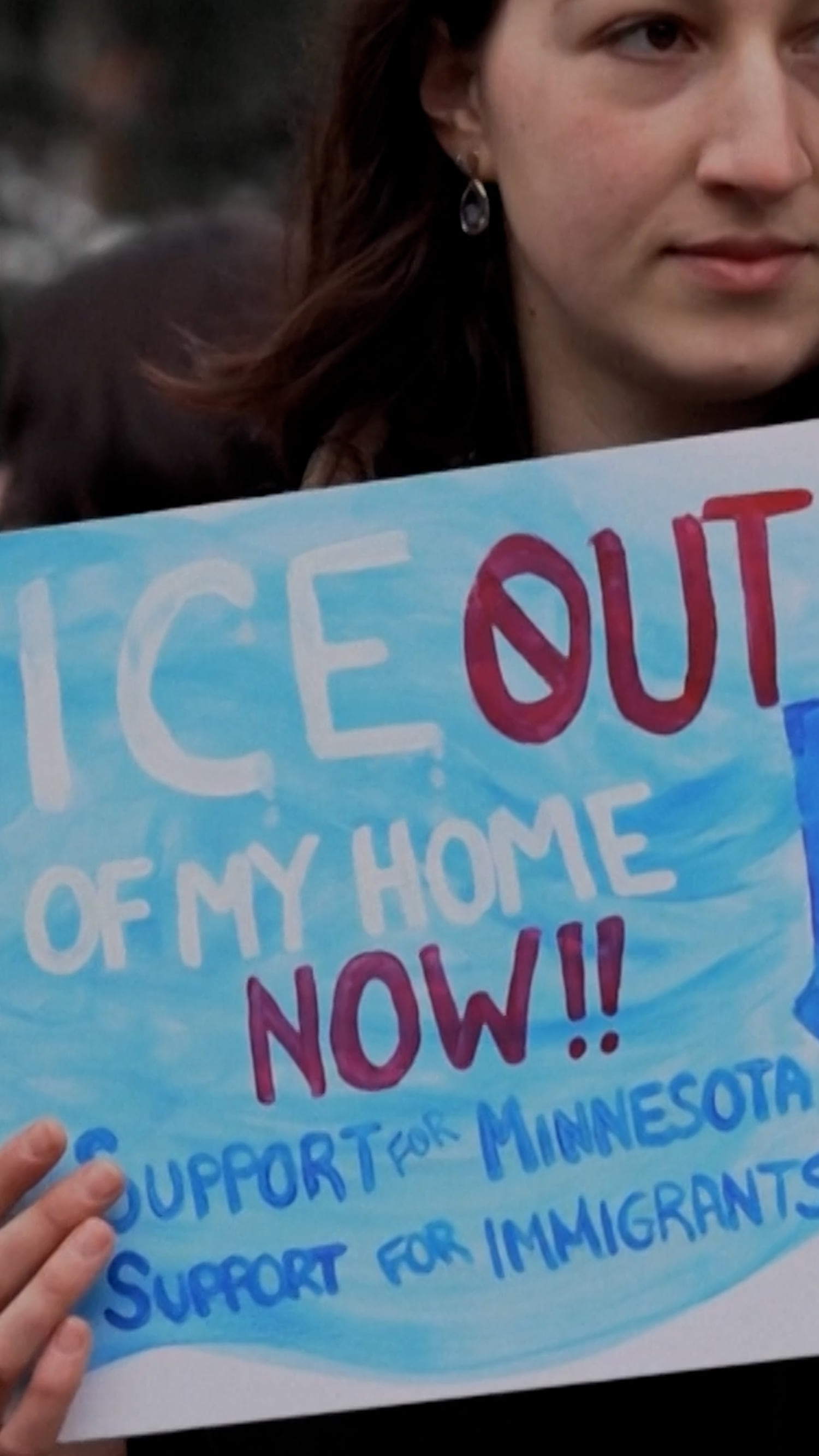 Students protest against ICE’s role in the Olympics