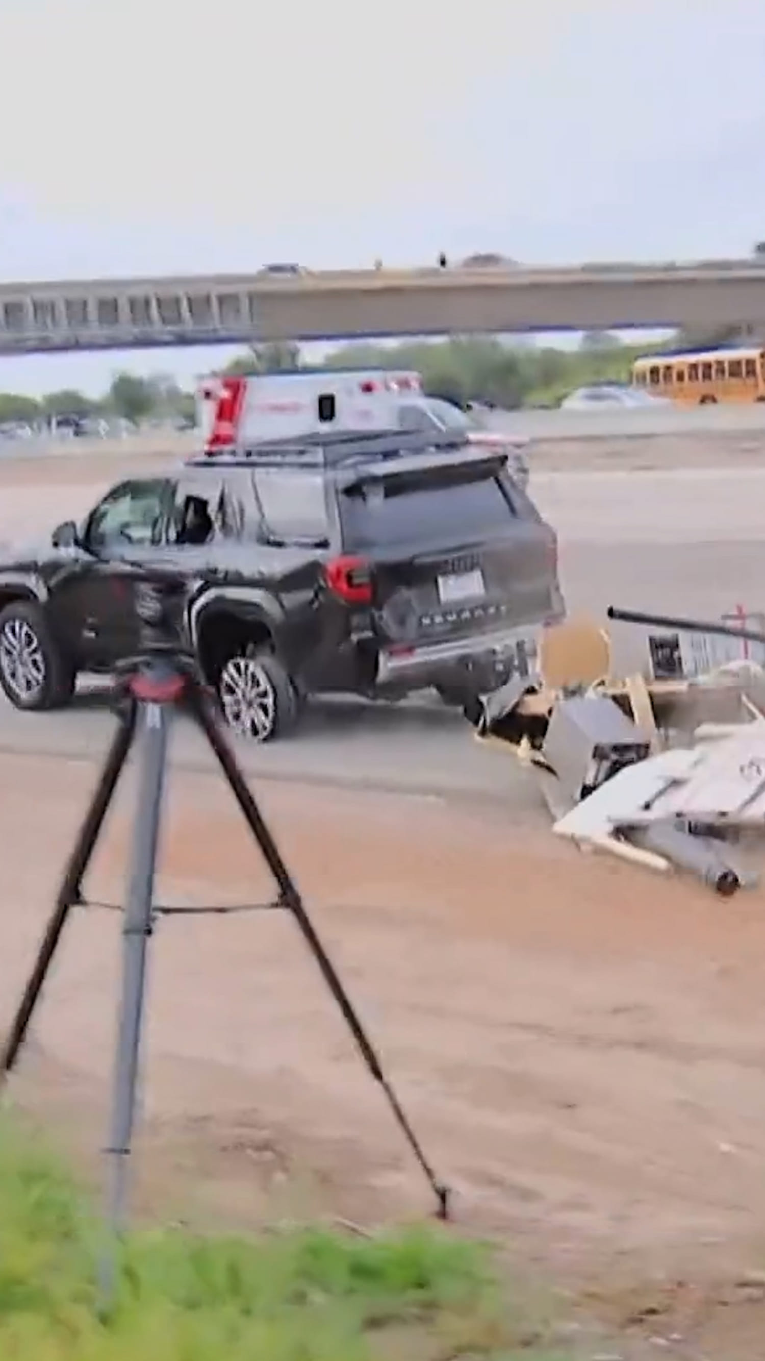 Woman steals trailer and leads police on Freeway pursuit