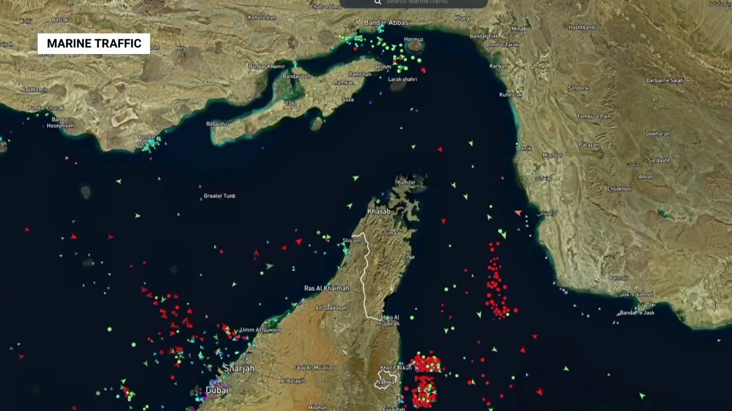 Shipping slows through Strait of Hormuz, impacting gas prices
