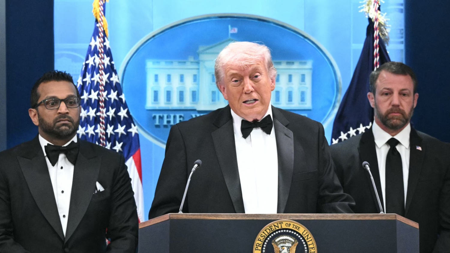 Trump holds press briefing after shooting outside White House Correspondents’ Dinner