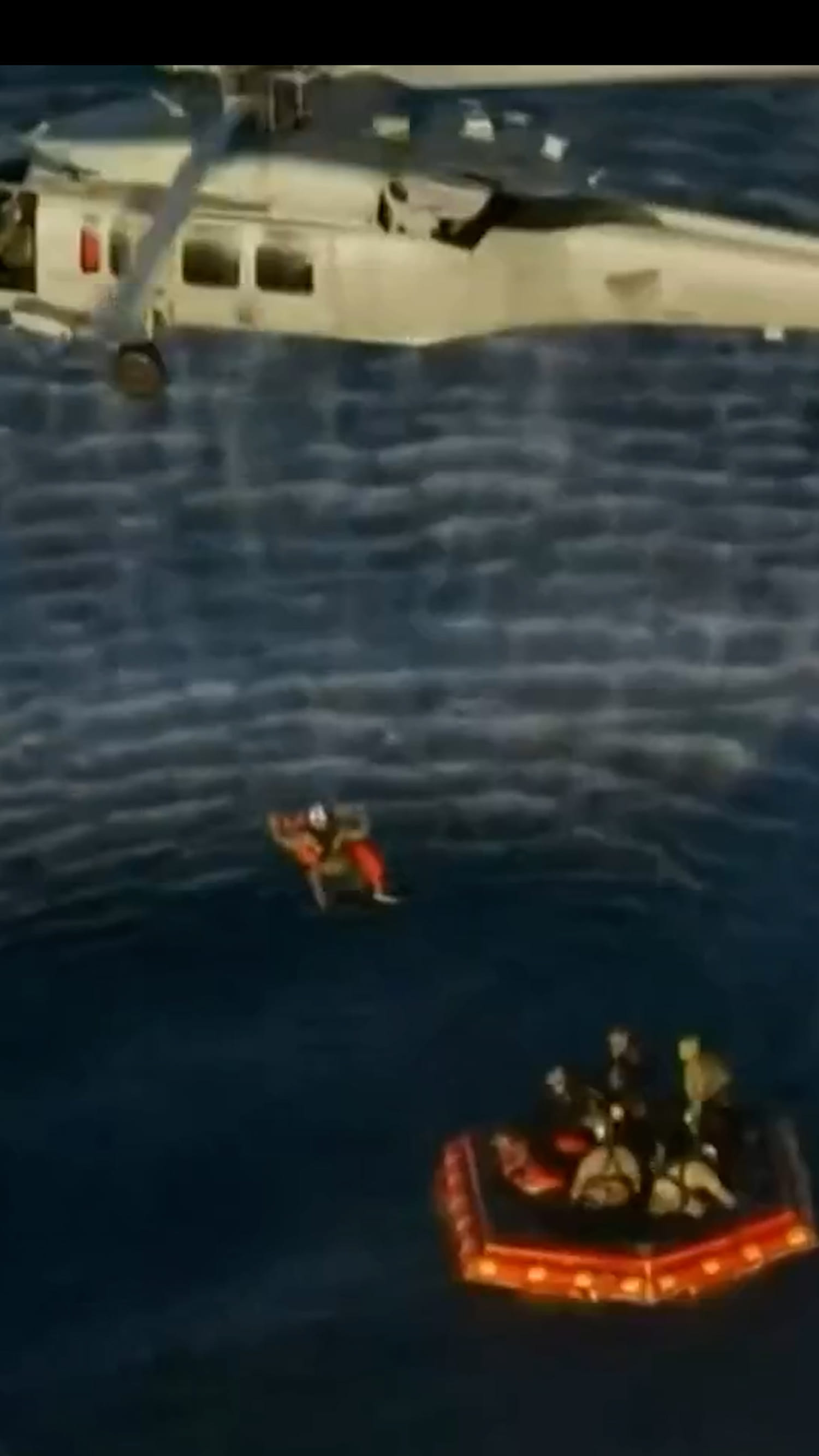 Artemis II astronauts hoisted by helicopter to Navy ship