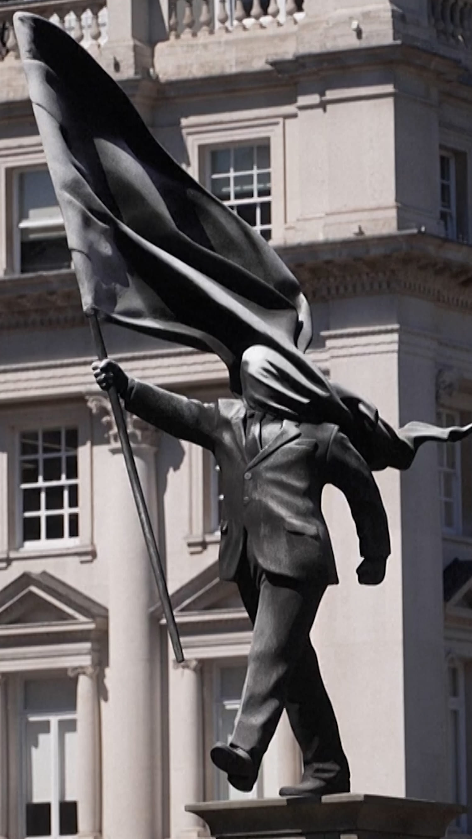 A new Banksy statue has appeared in London