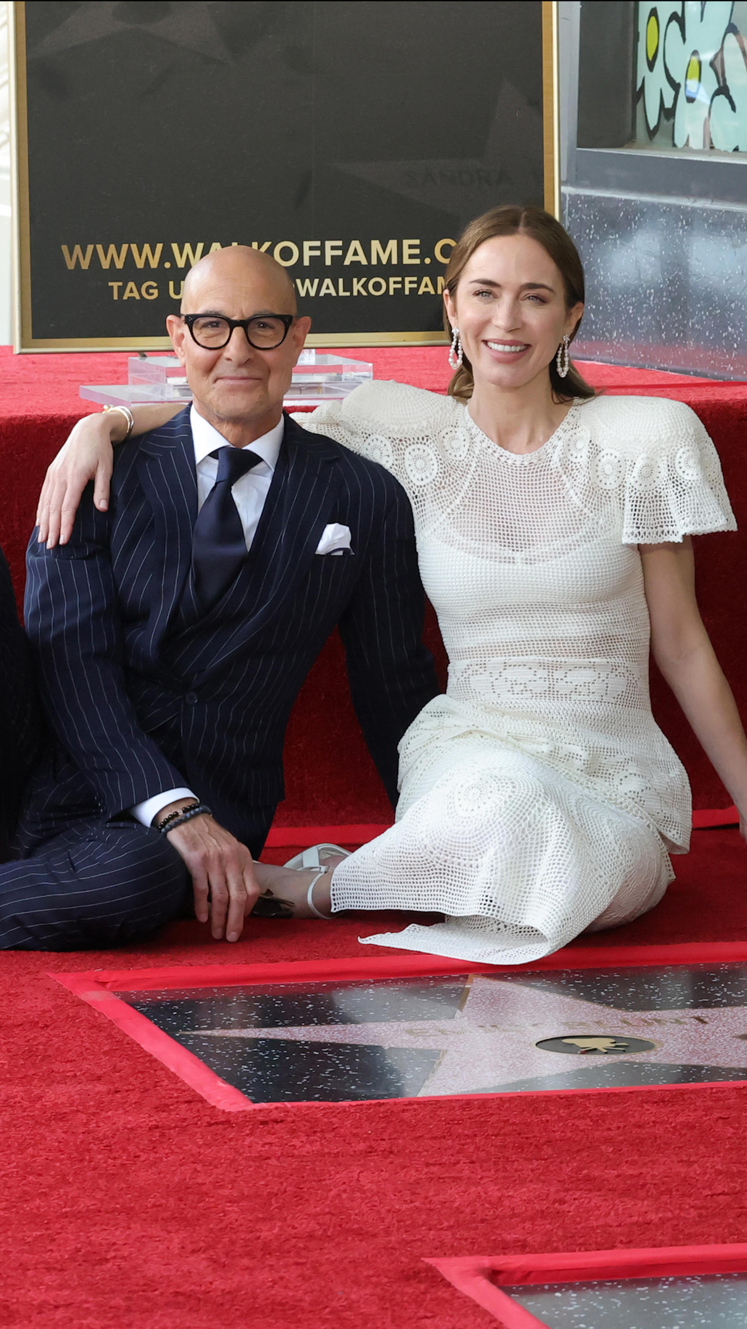 Emily Blunt, Stanley Tucci receive Walk of Fame stars