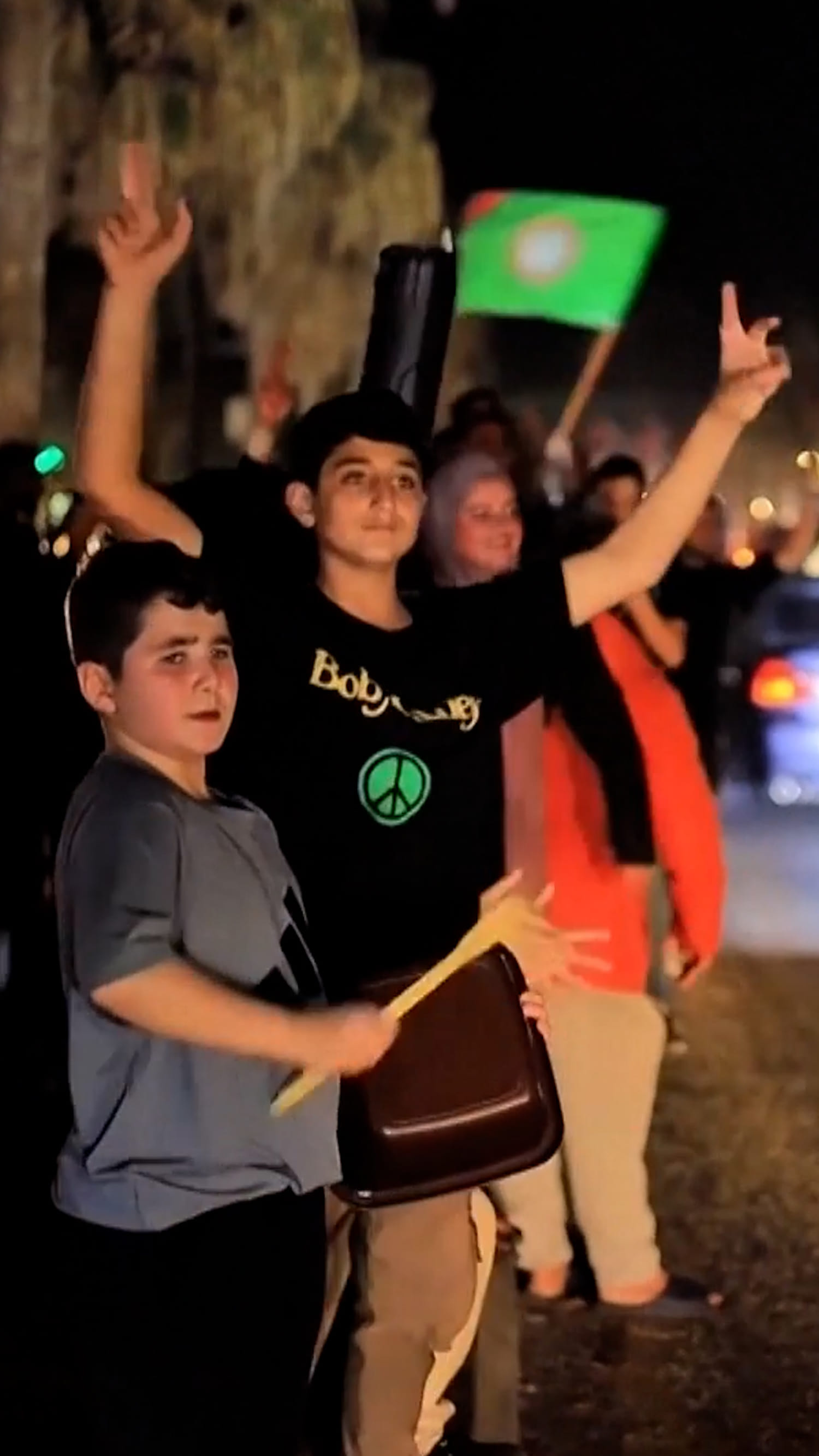 Crowds gather in Lebanon after ceasefire announcement