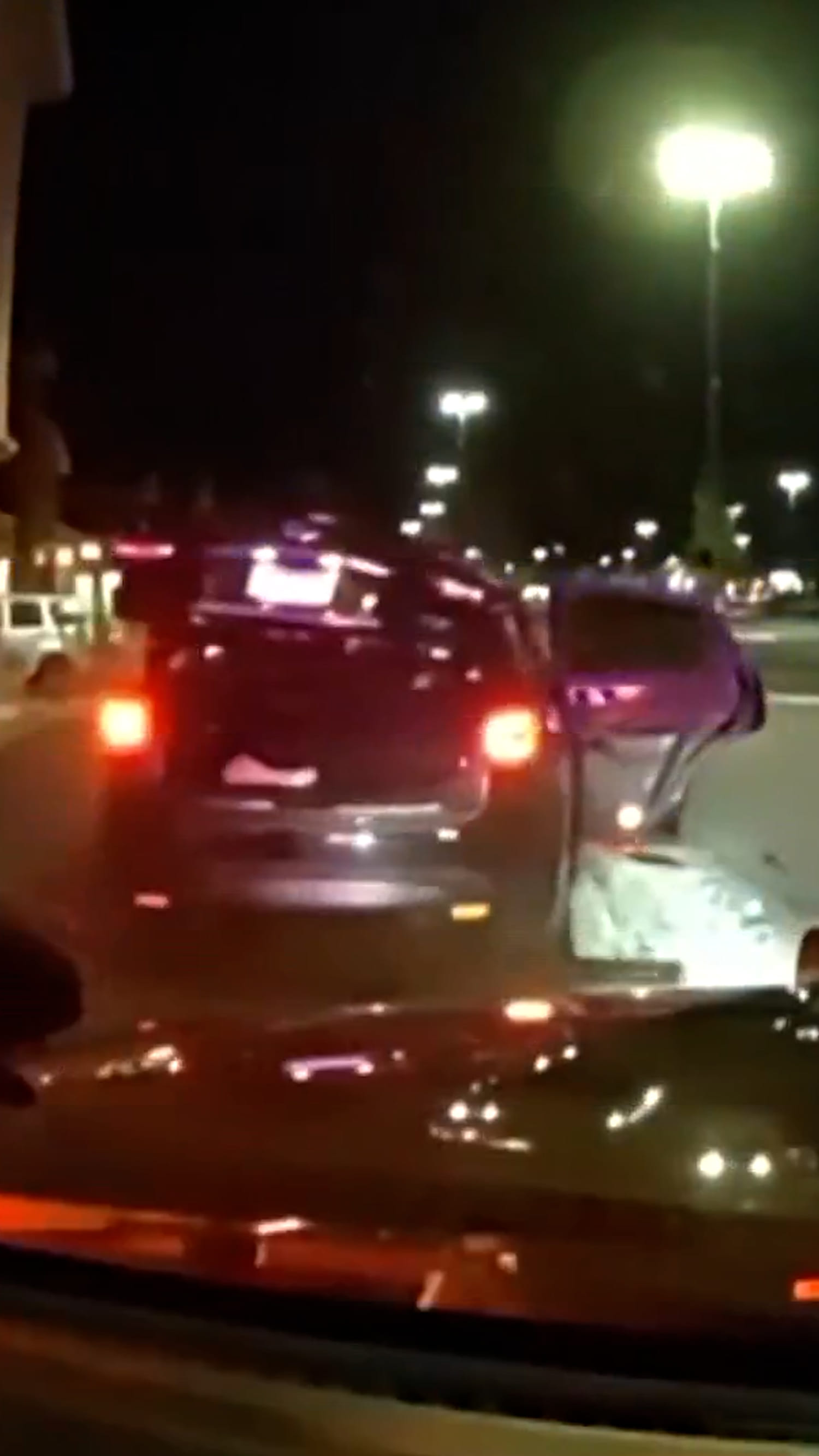 Police officer gets stuck in suspect’s getaway car