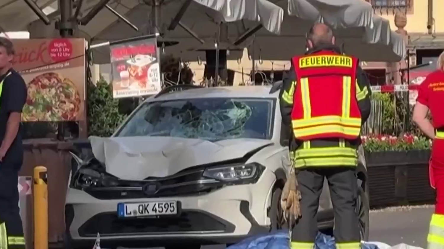 German authorities have a suspect in custody after two are killed in car ramming