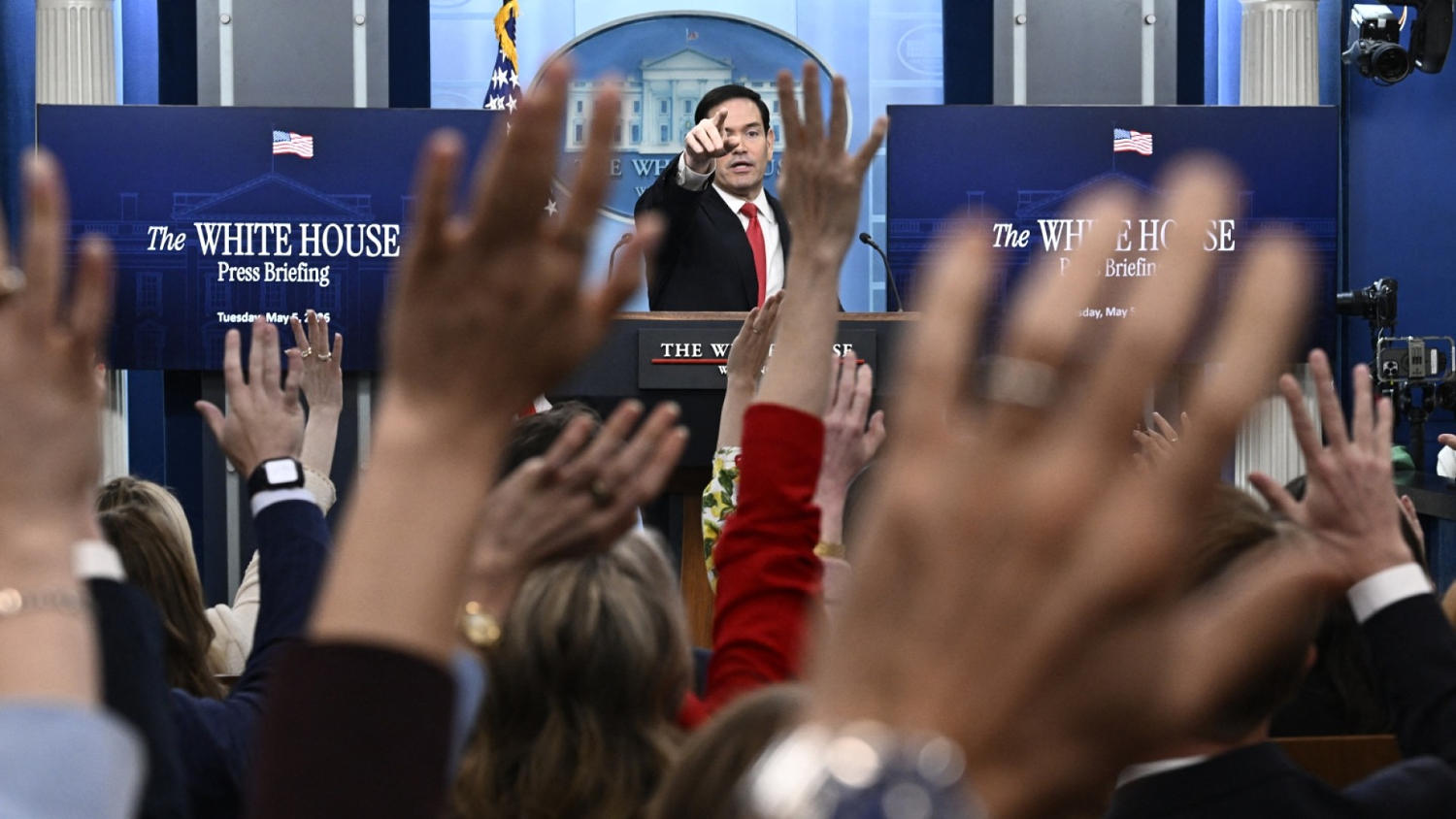 Secretary of State Rubio answers questions on Iran during White House briefing