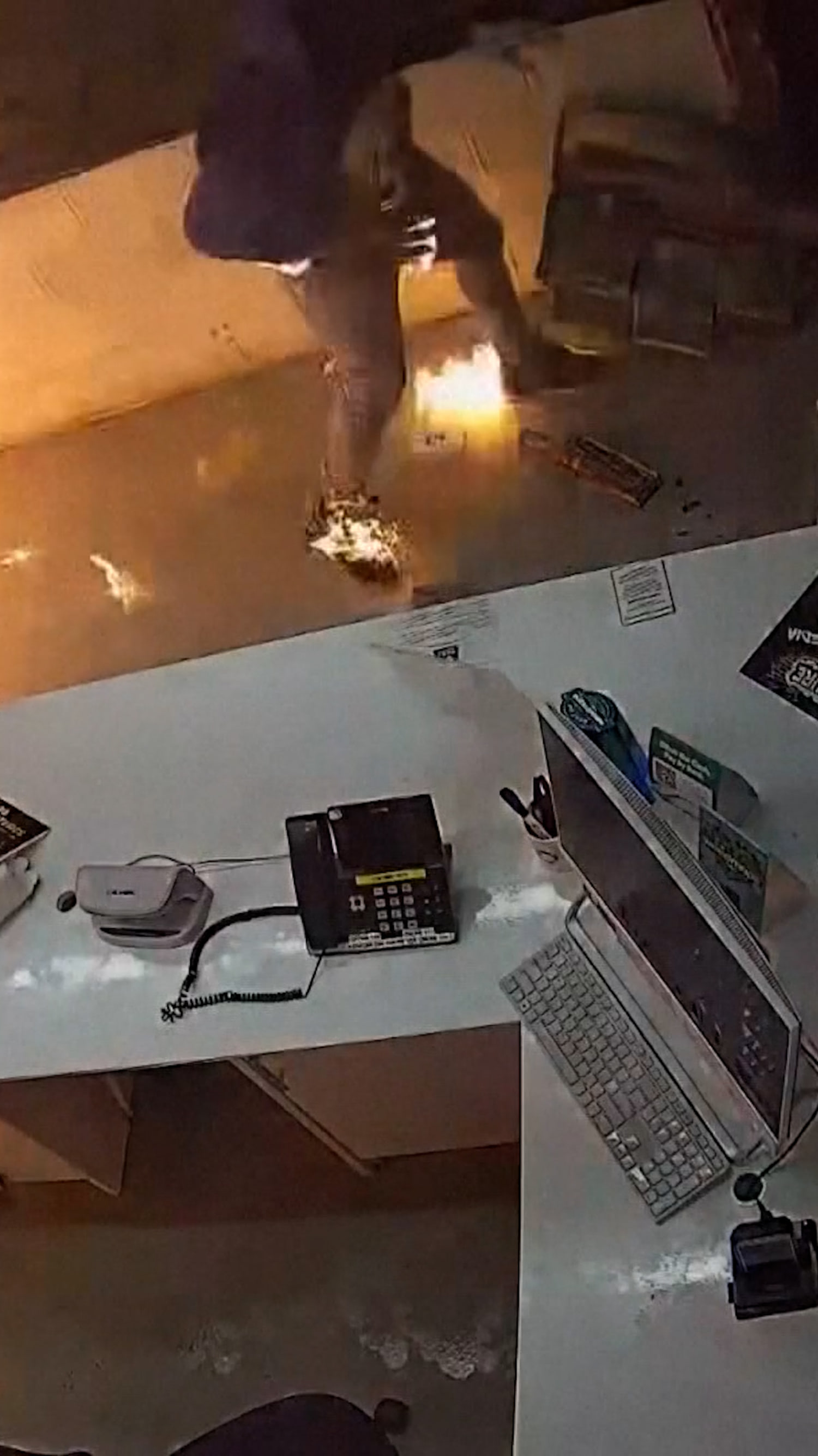 Attempted arsonists accidentally light themselves on fire