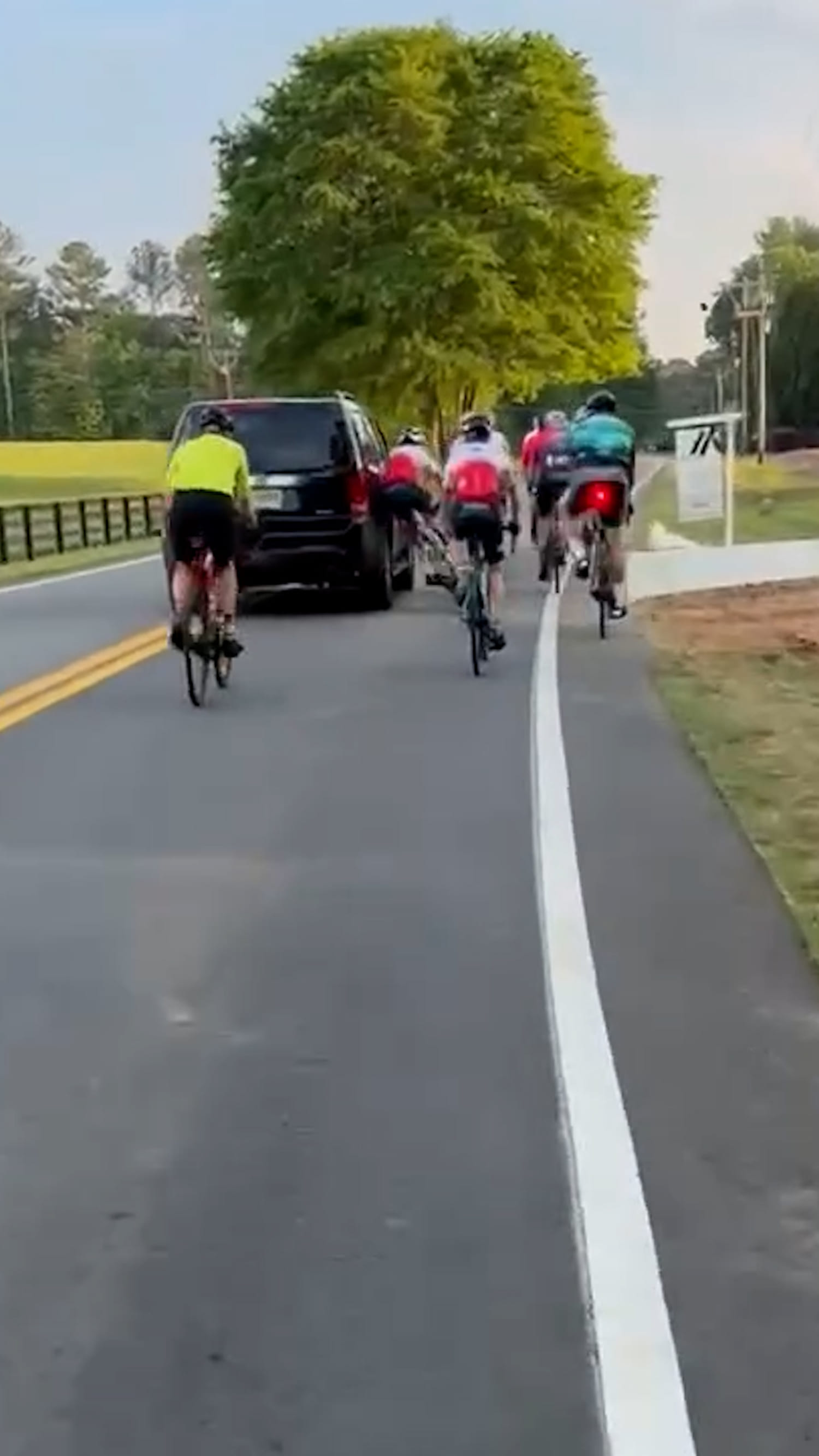 Video shows driver allegedly hitting group of cyclists