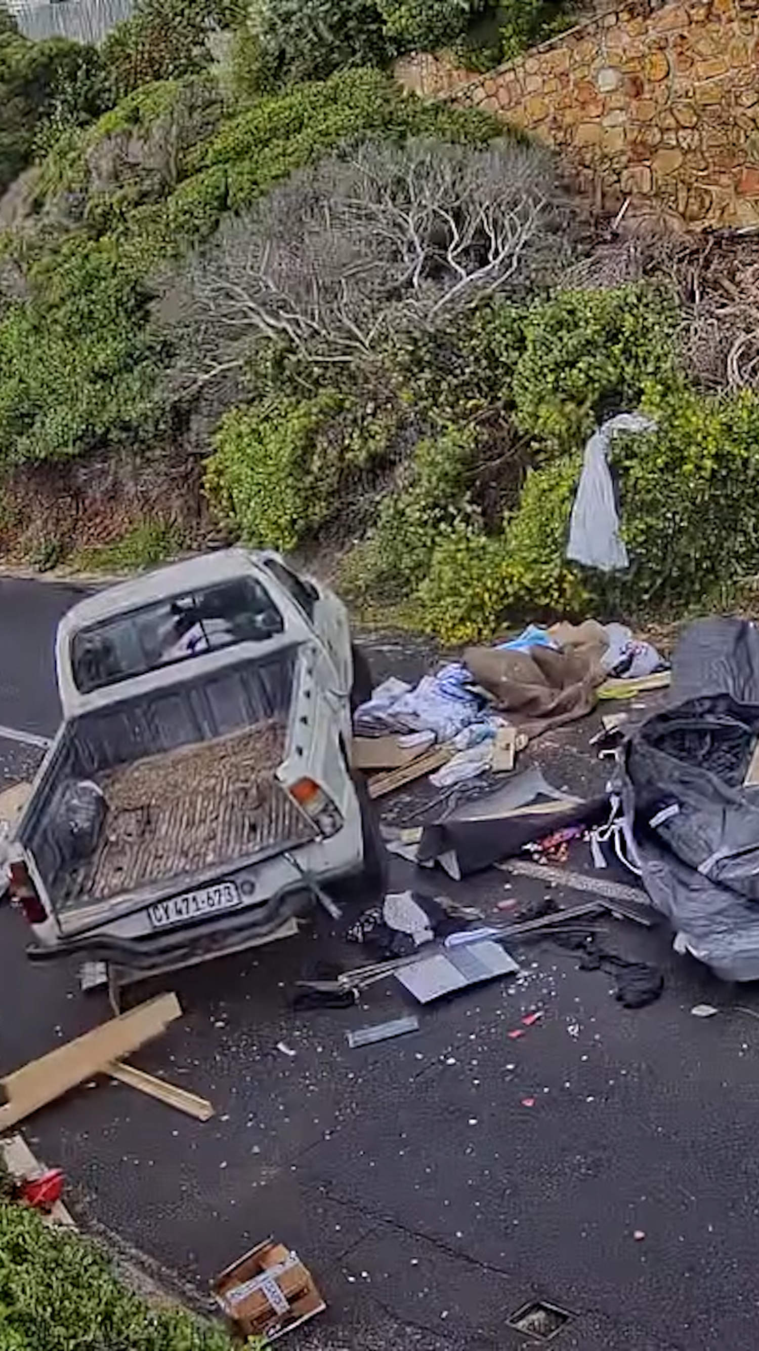 Pickup truck drives off a cliff in South Africa