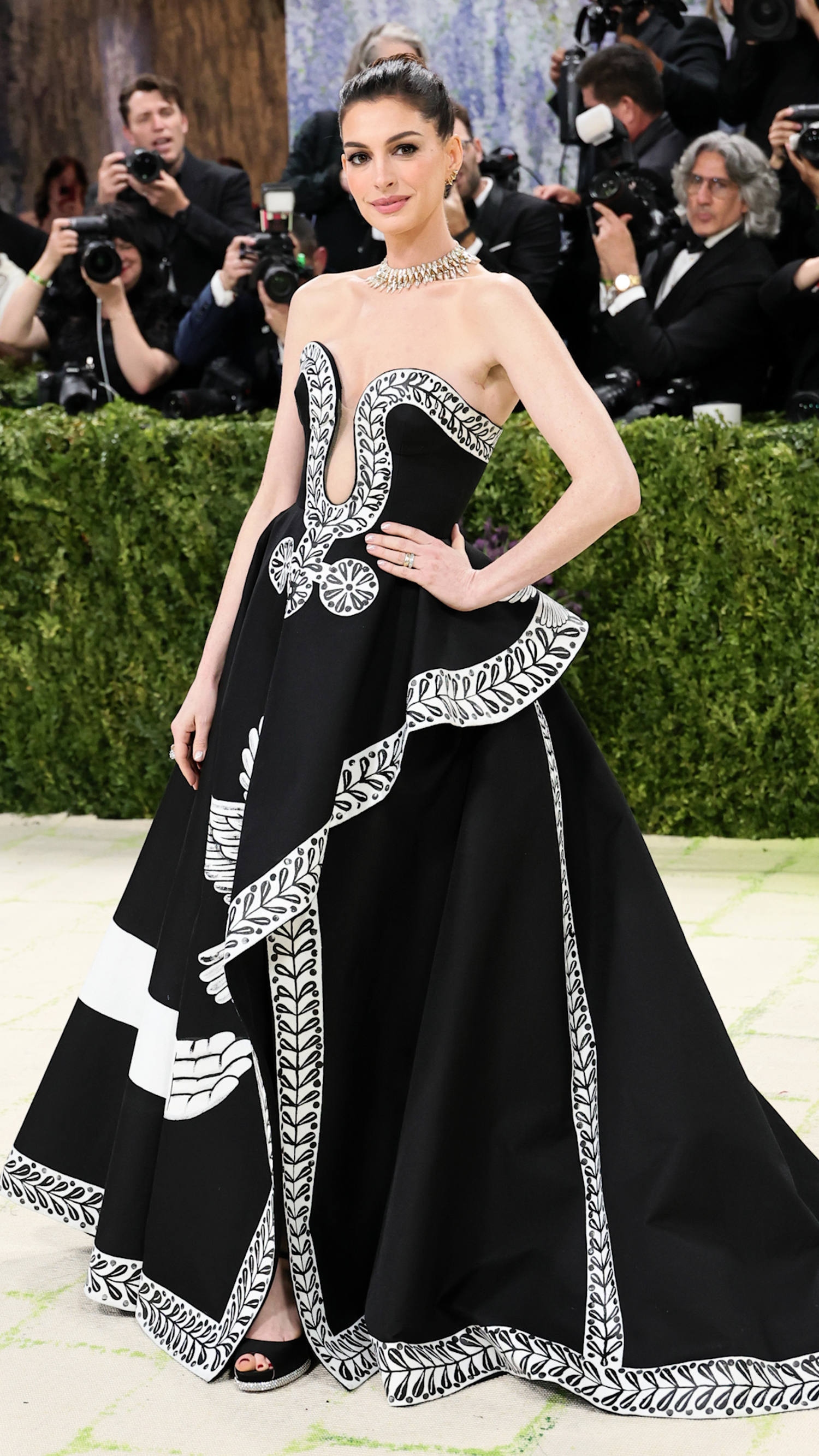 Anne Hathaway wears gown by Michael Kors to Met Gala