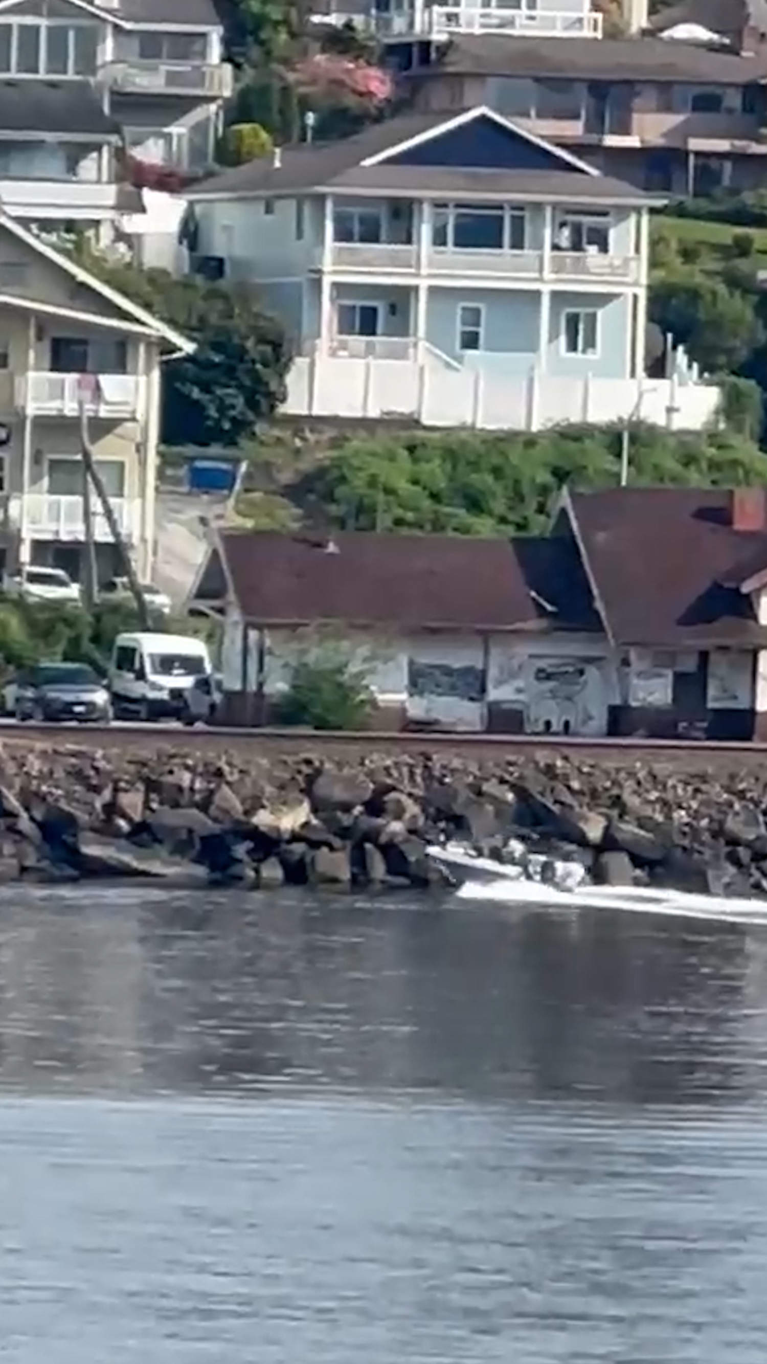 Unconscious boat driver crashes into jetty