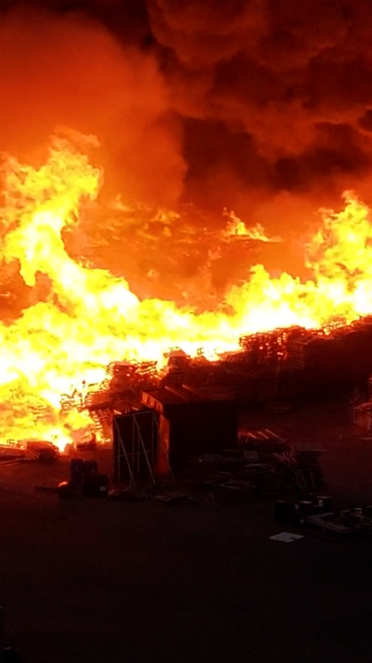 Massive fire breaks out at North Dakota recycling plant