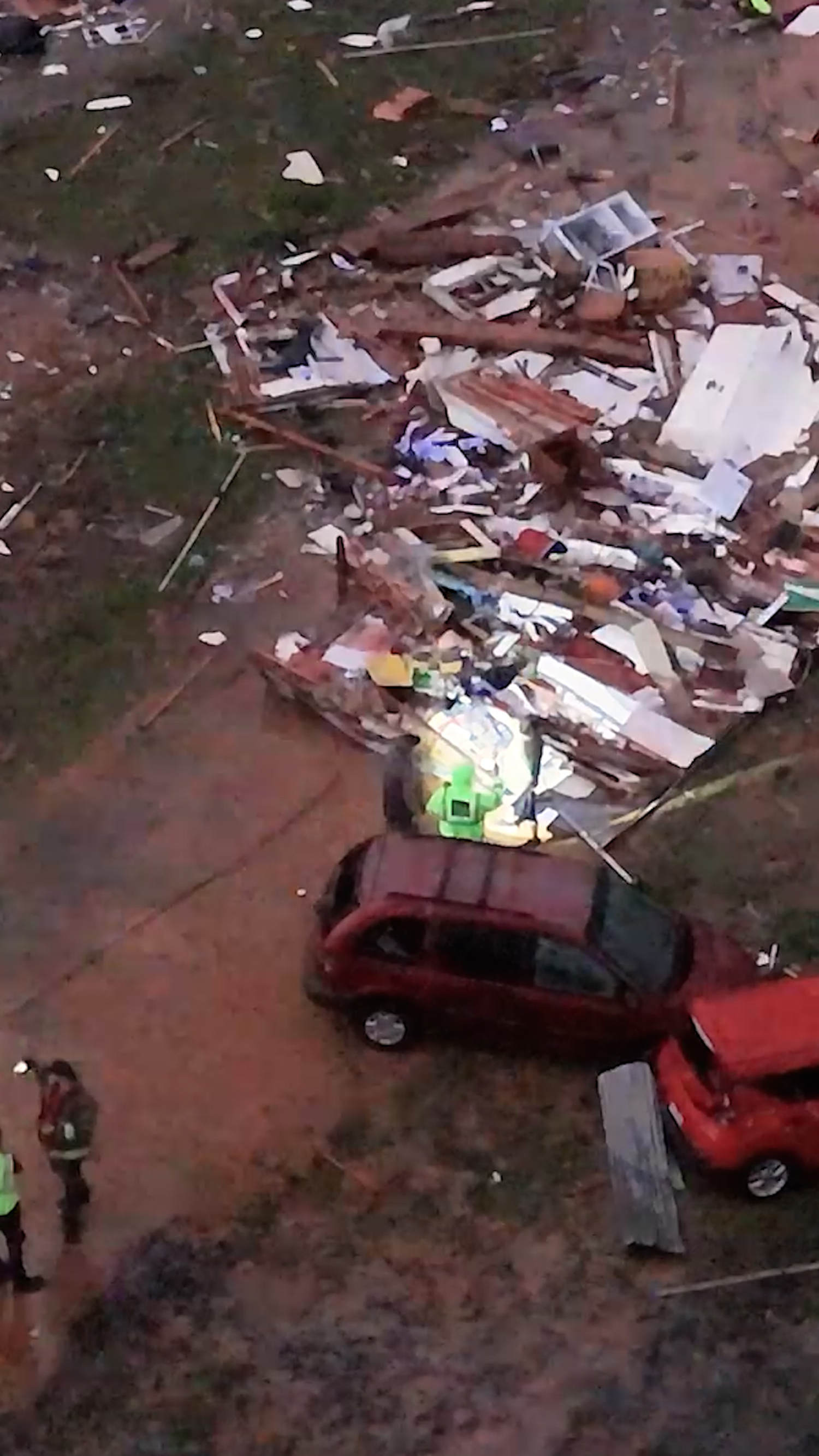 Tornadoes strike the South causing widespread damage