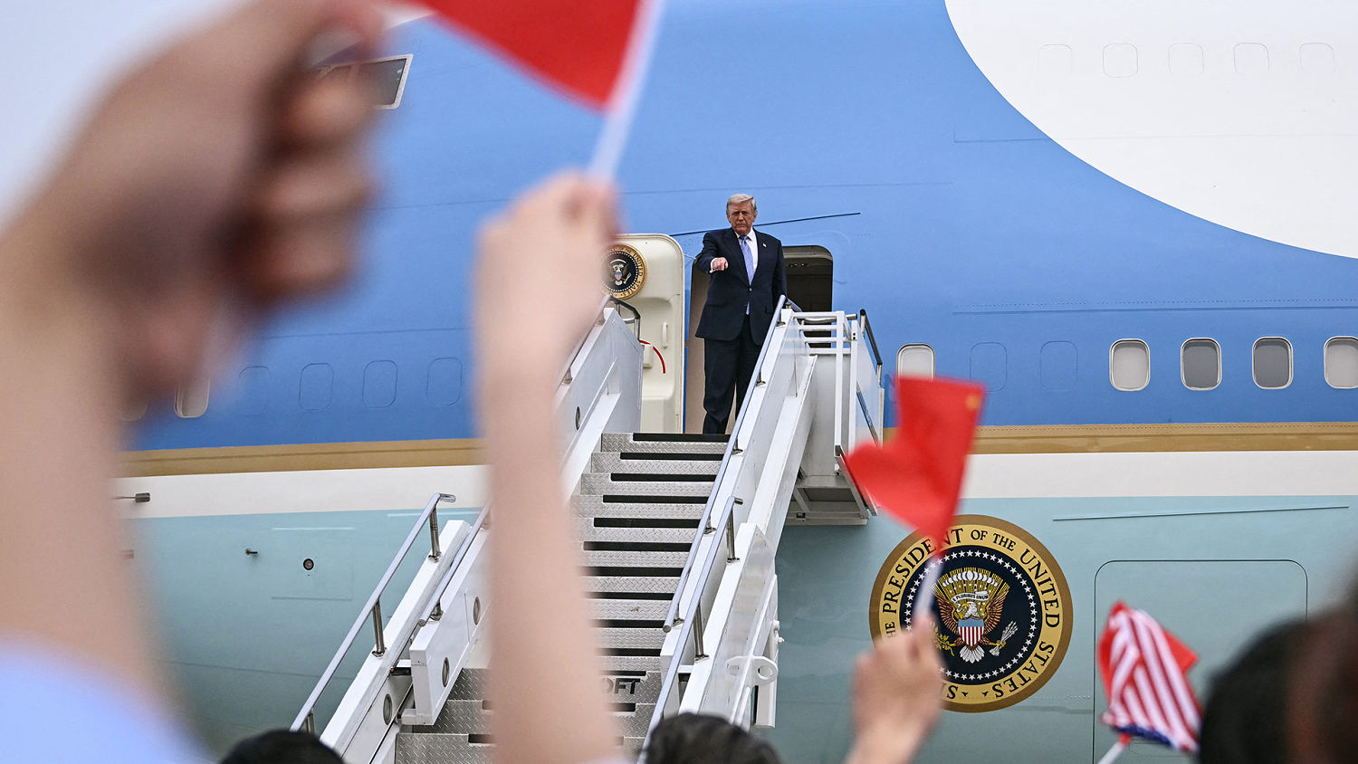 Trump departs China after two-day summit