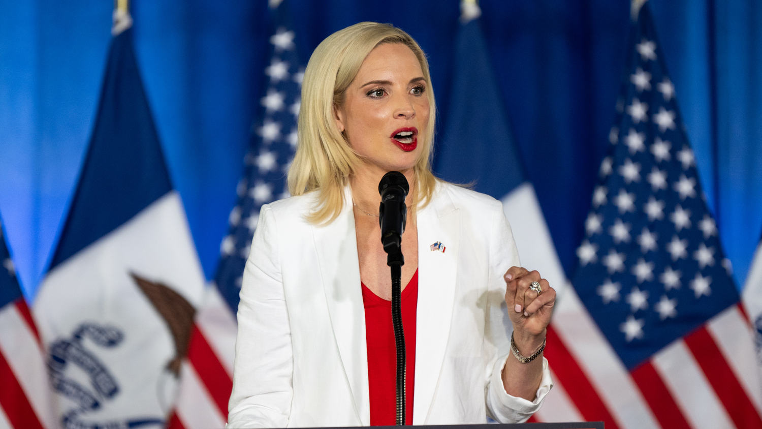 Rep. Ashley Hinson thanks Trump after projected GOP Senate primary win