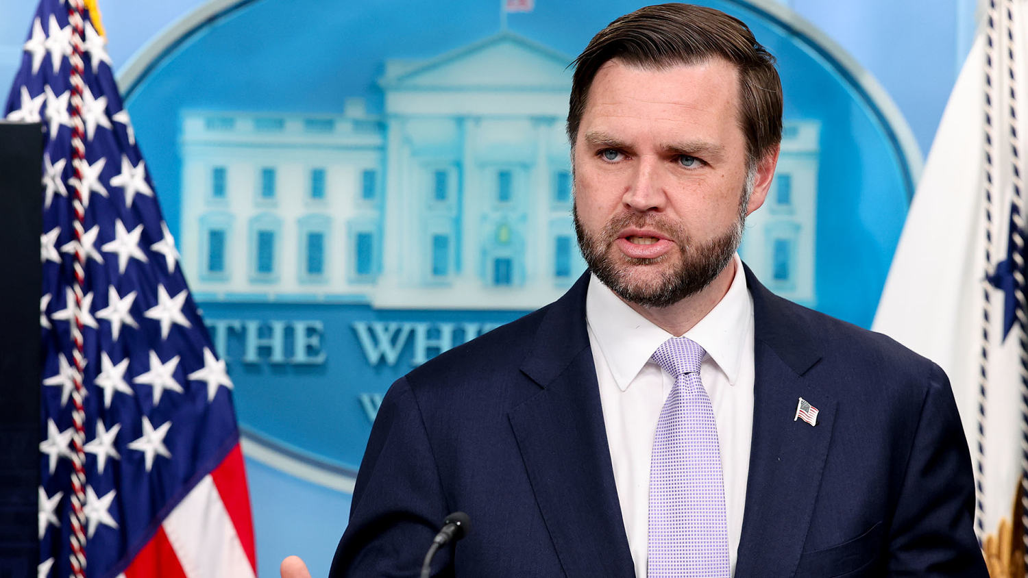 Vance holds White House press briefing