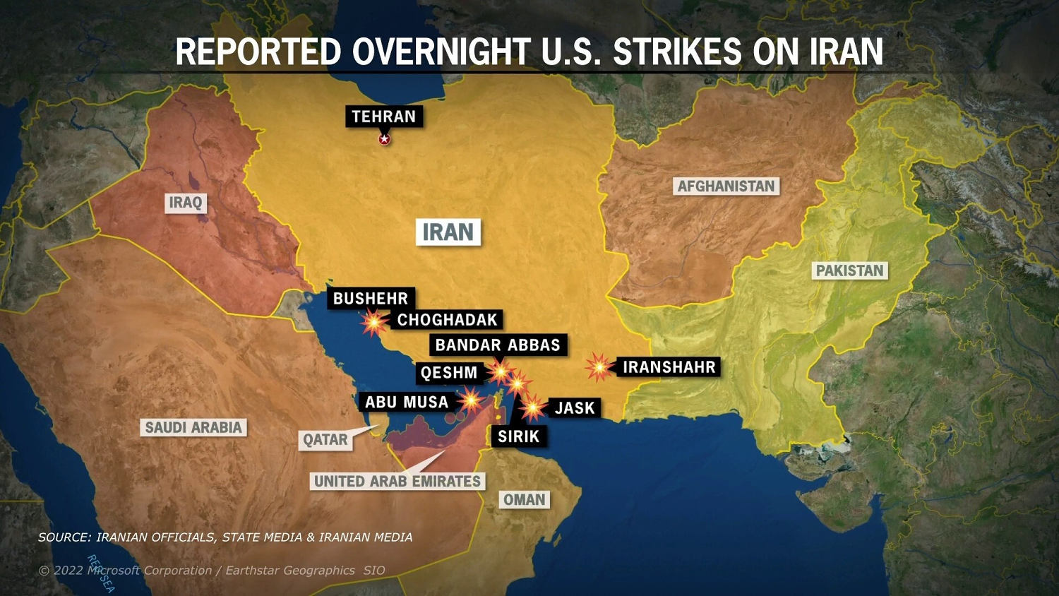 U.S. strikes Iran in major escalation as fears grow of a return to full-scale conflict