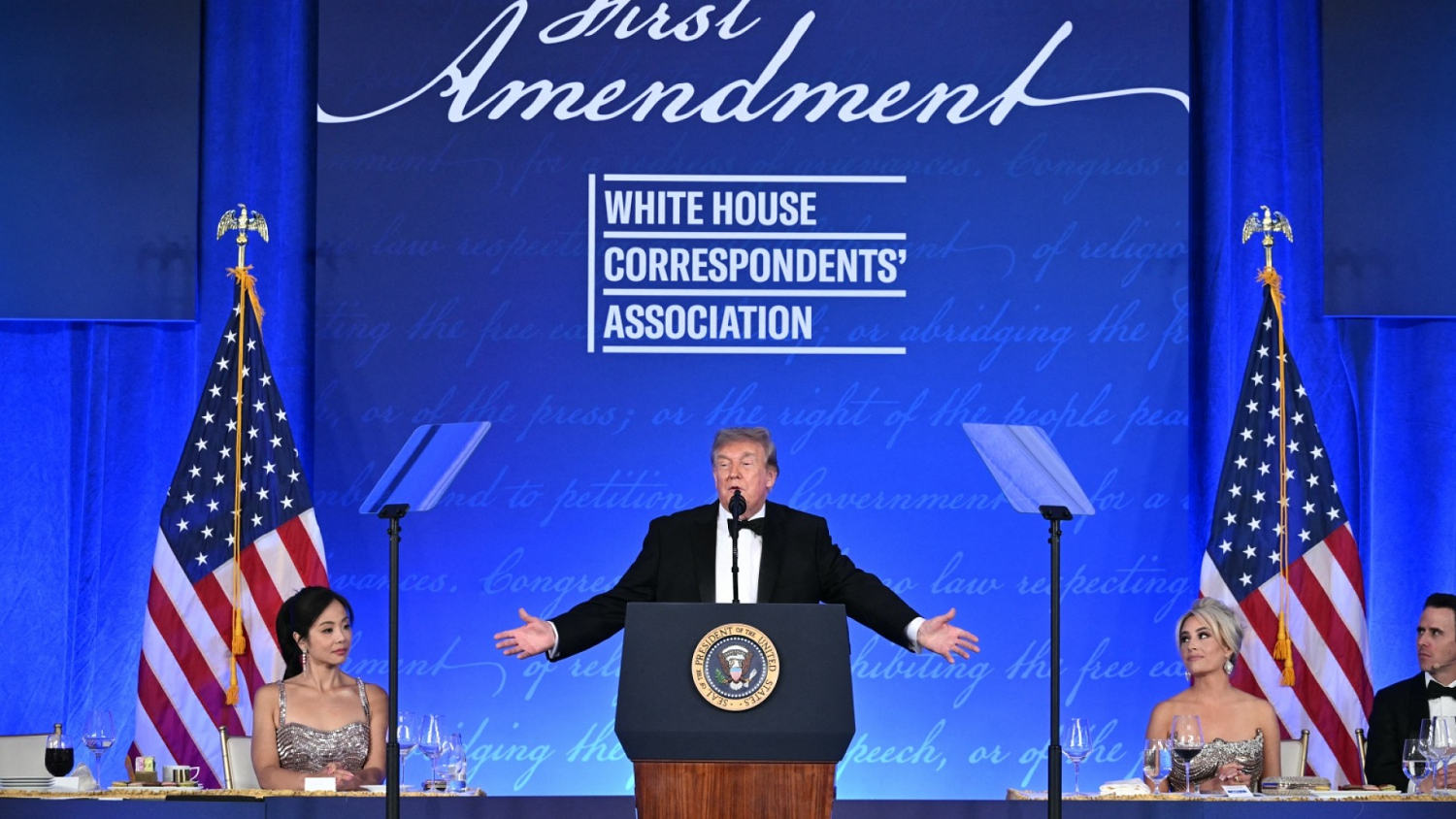 Trump touts his accomplishments and relationship with the press at Correspondents’ Dinner