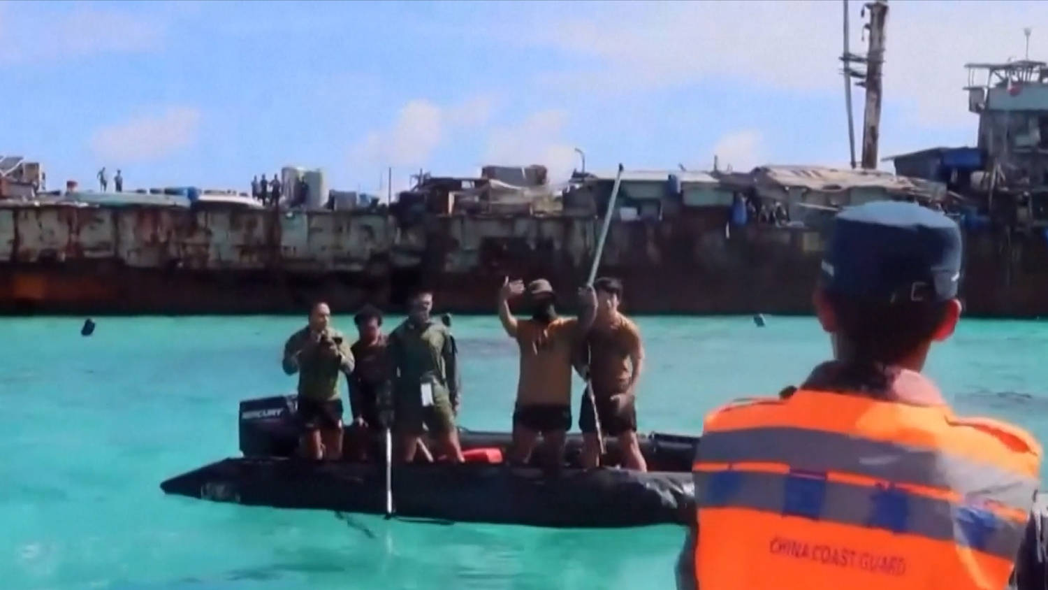 China and the Philippines clash near disputed South China Sea shoal