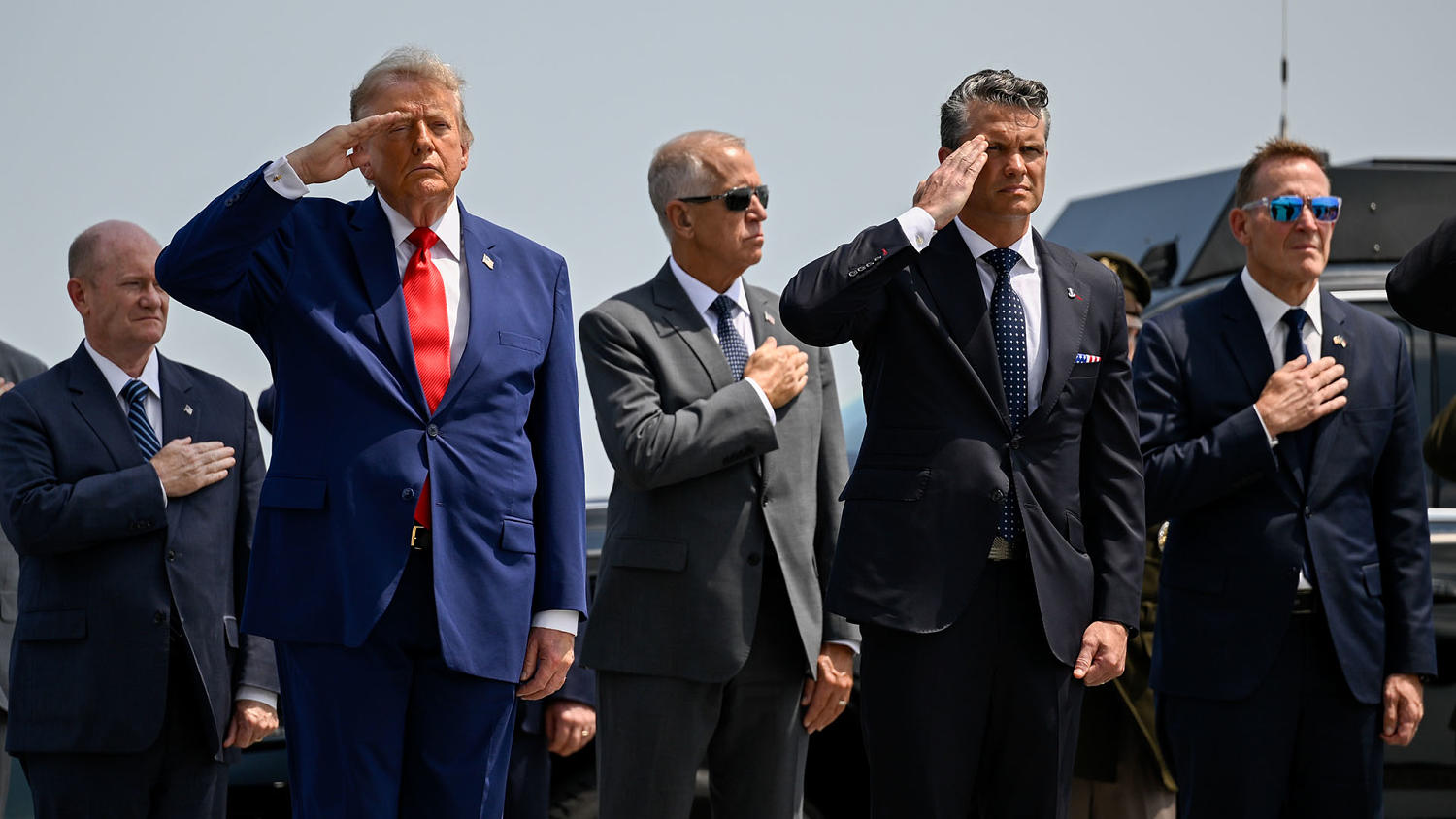 Watch: Trump attends dignified transfer for four U.S. service members
